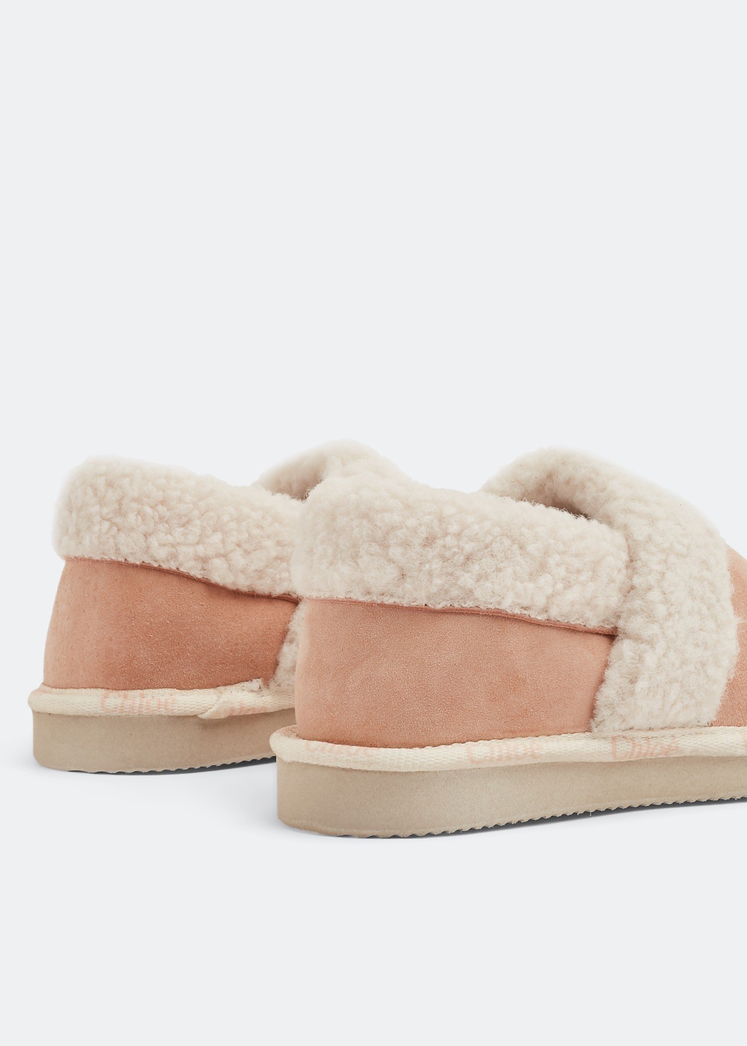 

Shearling slippers, Pink