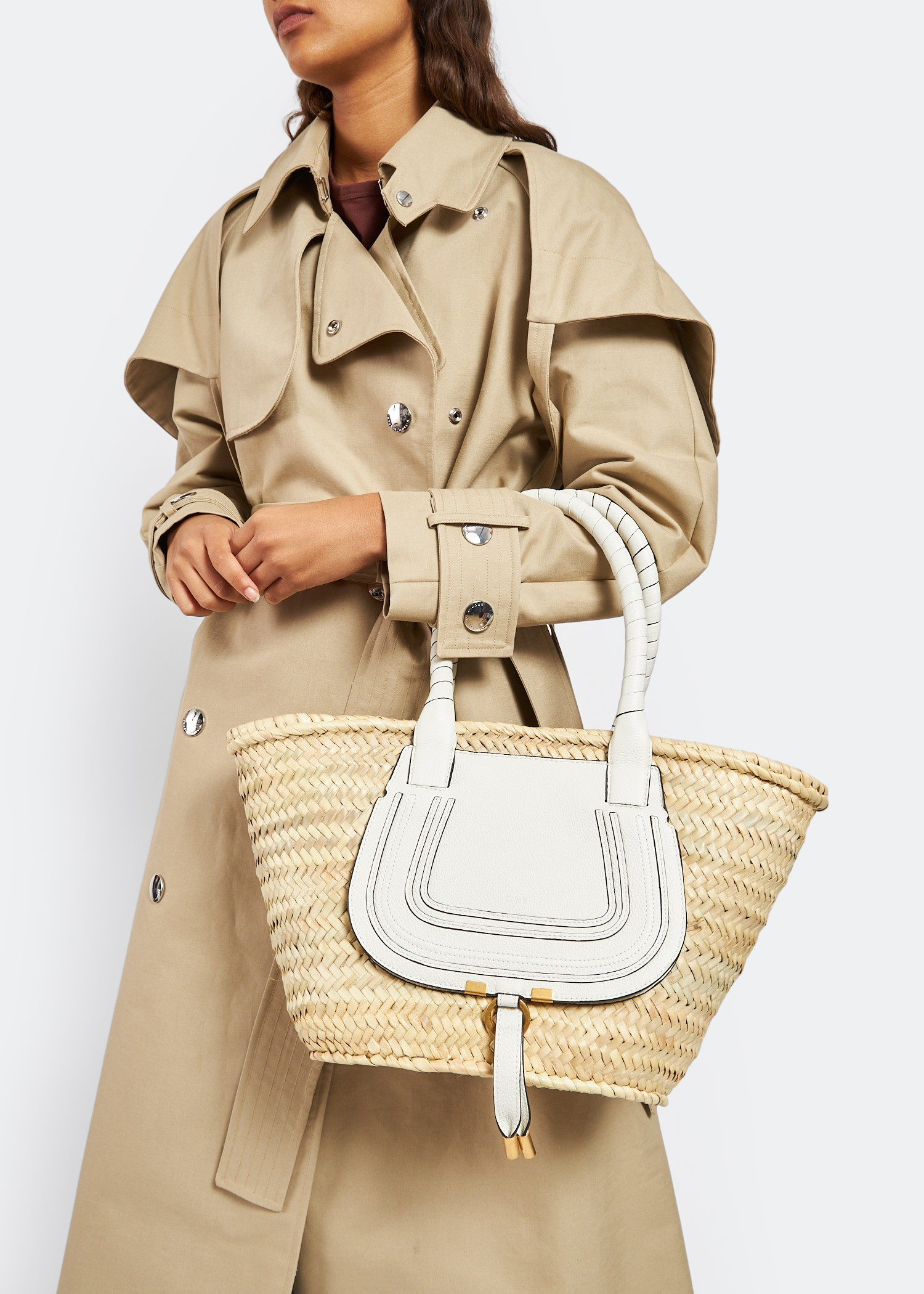 

Mini Marcie basket bag, Beige