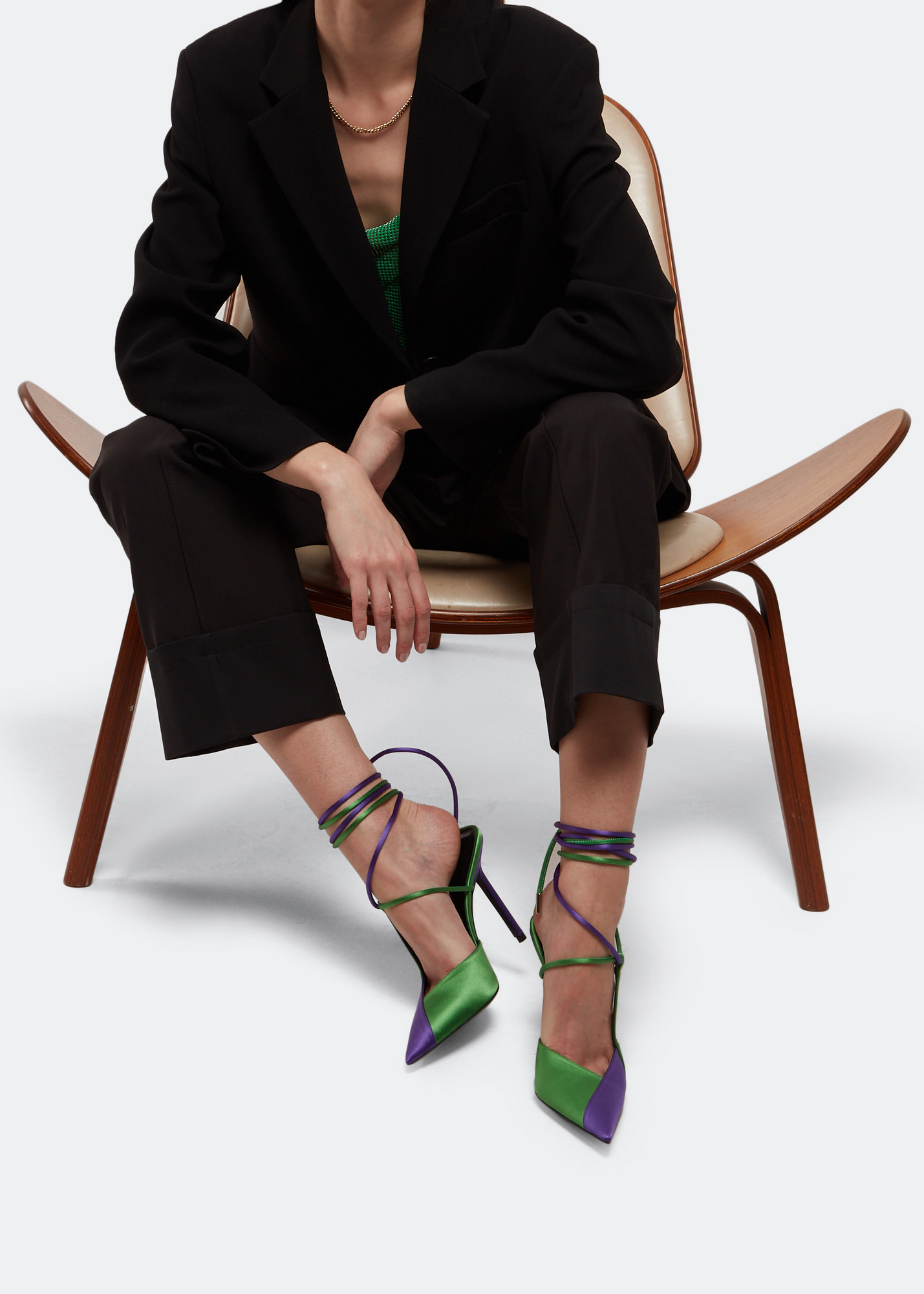 

Evening pointed pumps, Purple