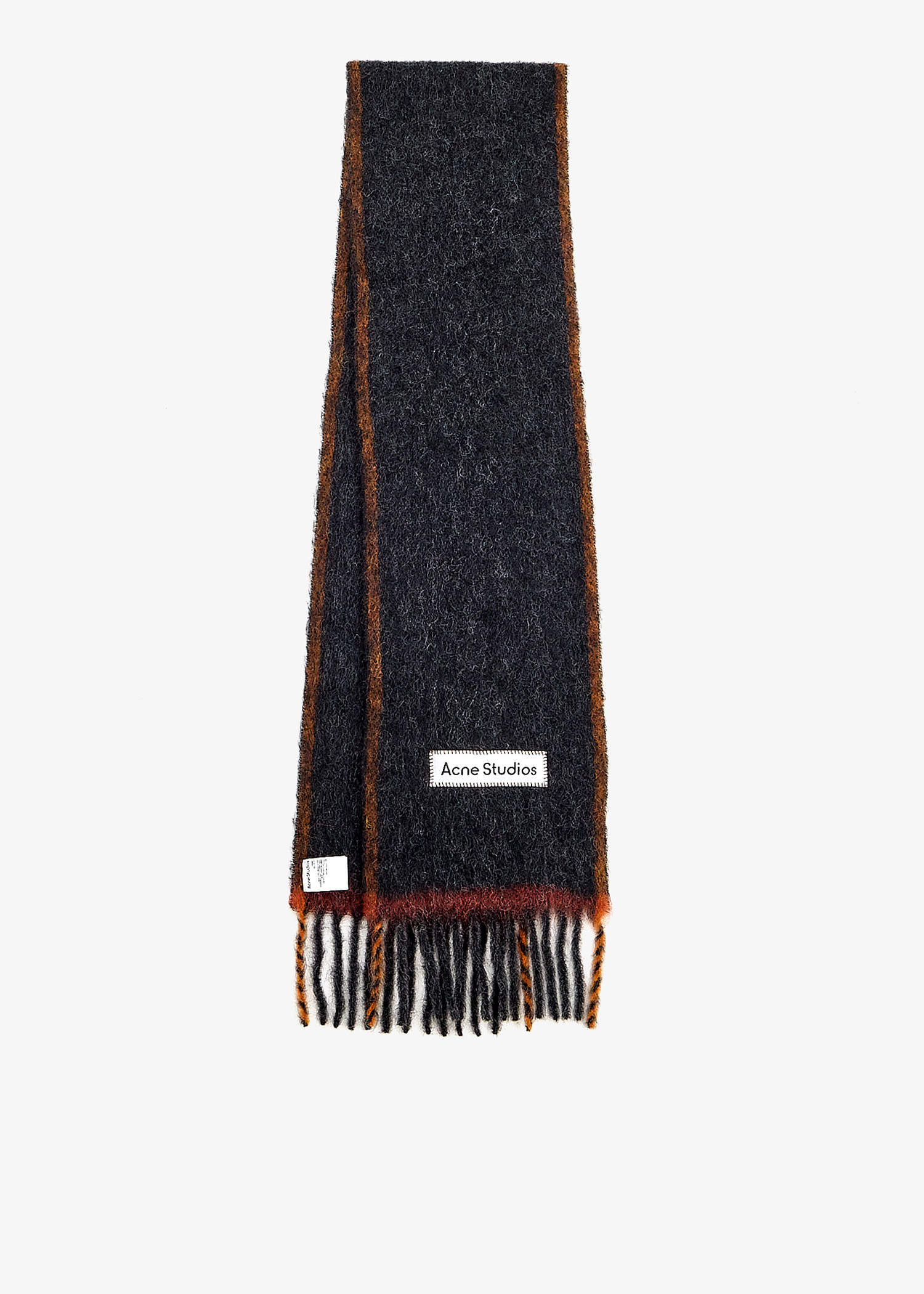 

Wool mohair narrow scarf, Black