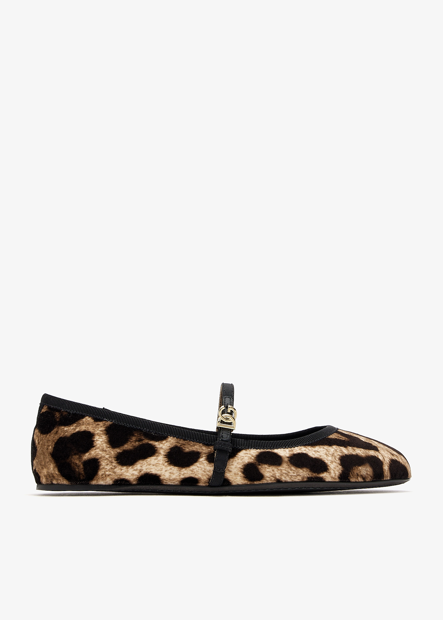 

Printed velvet ballet flats, Animal printed