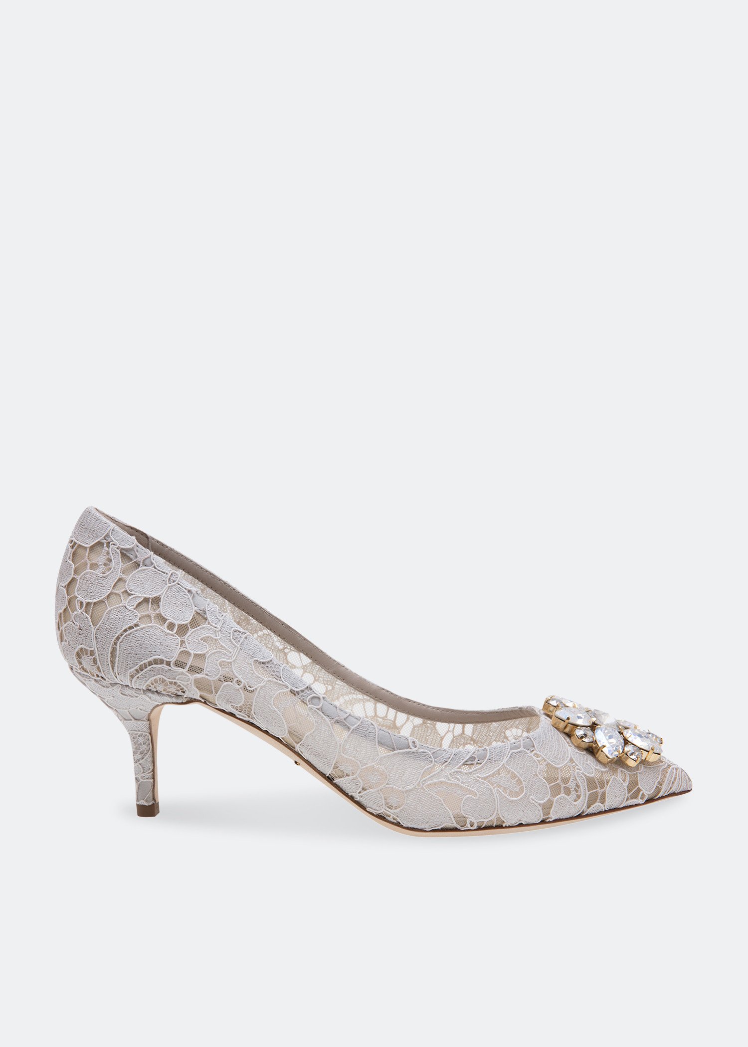 

Taormina lace pumps, White