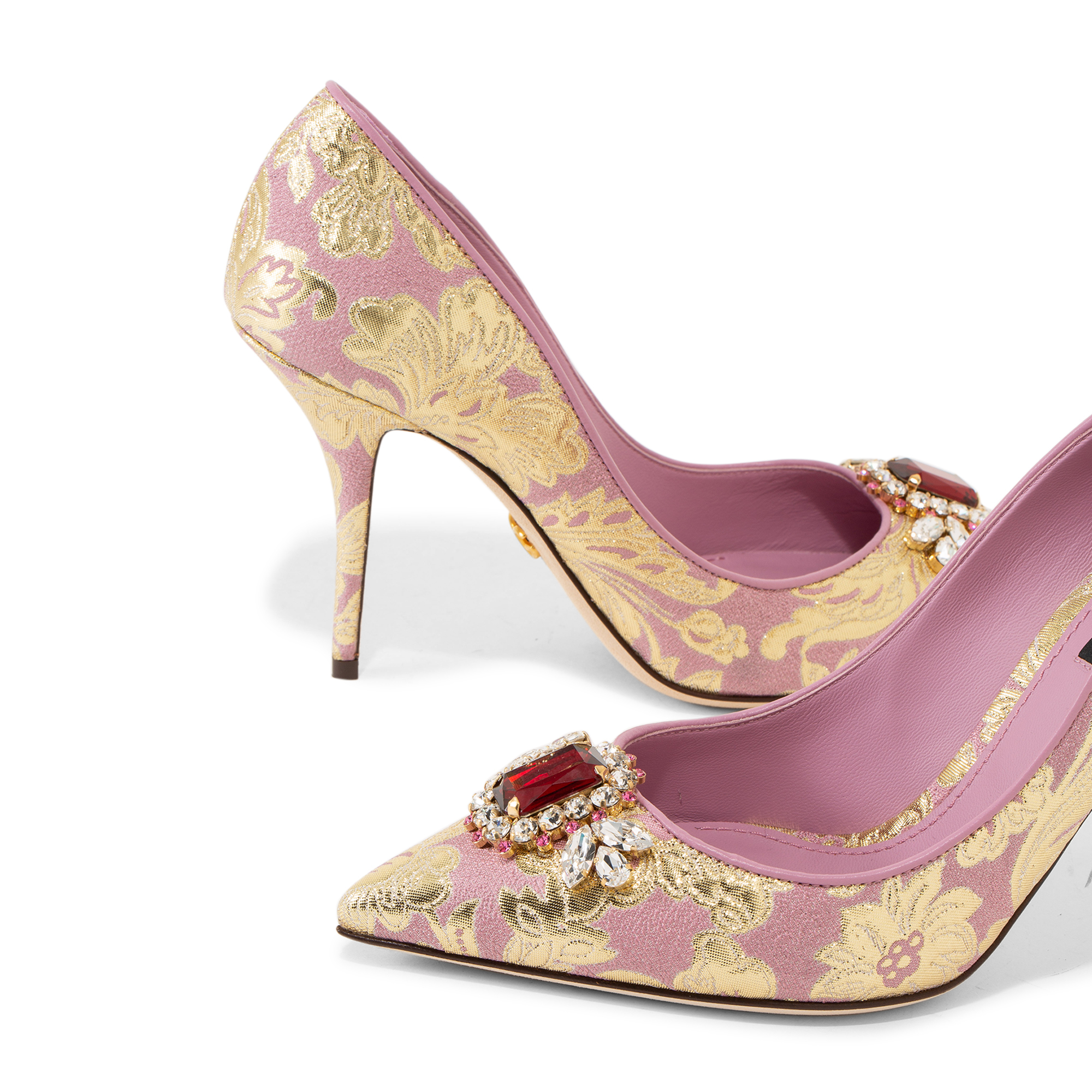 

Floral brocade pumps, Pink