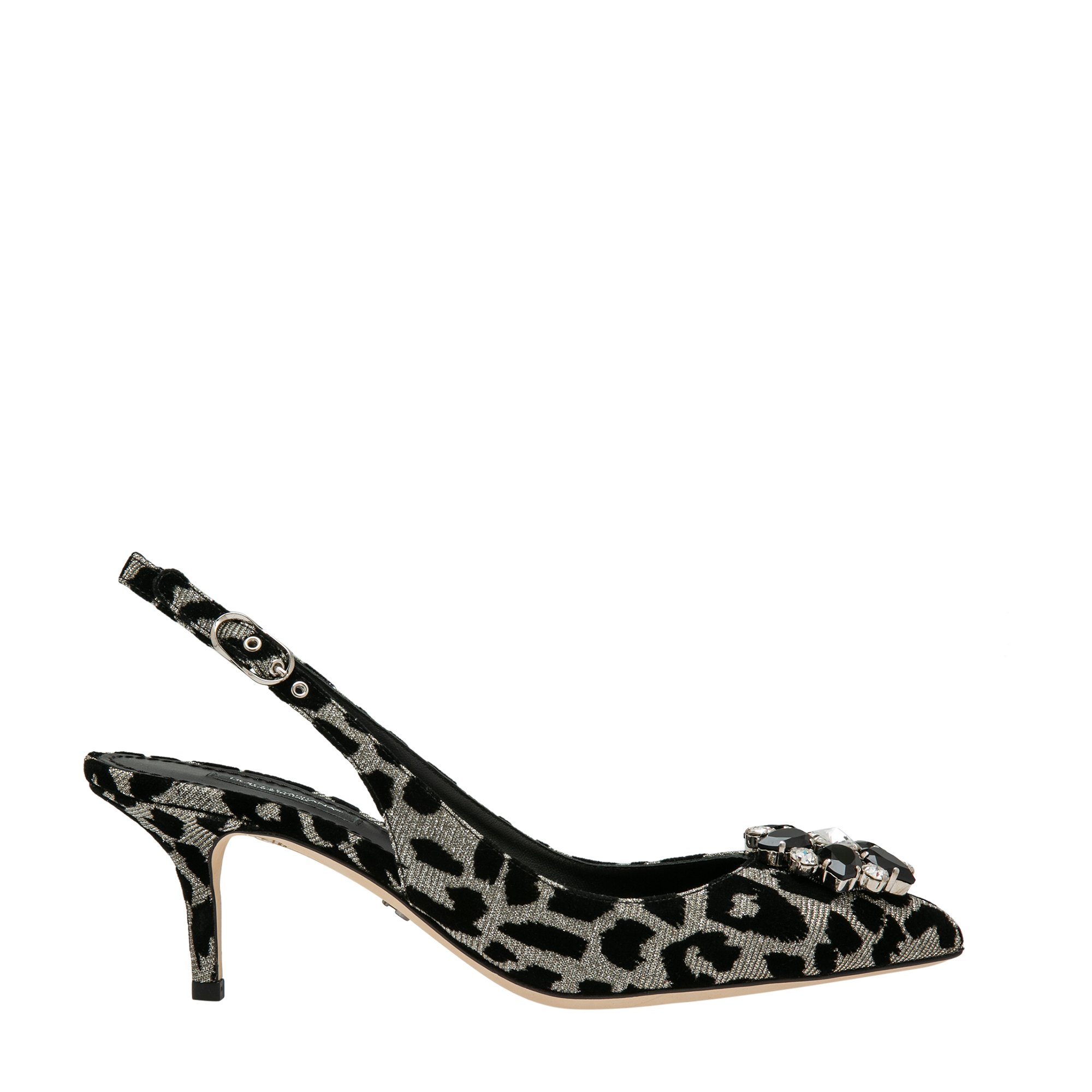 

Leopard-print pumps, Silver