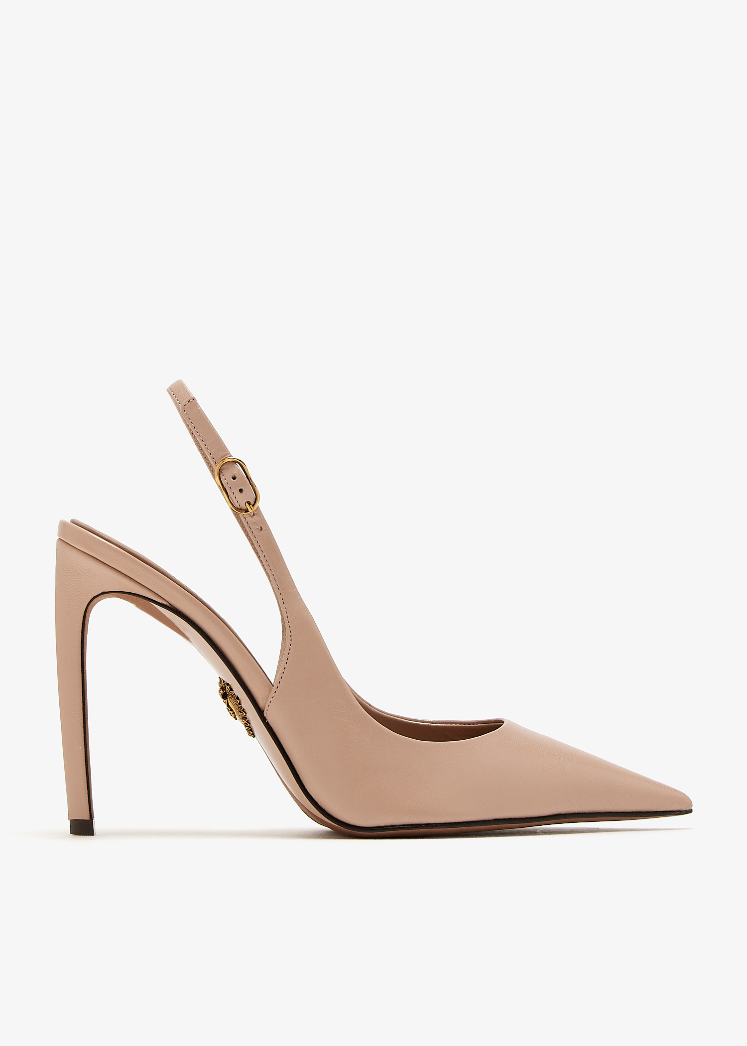 

Polished goatskin slingback pumps, Pink