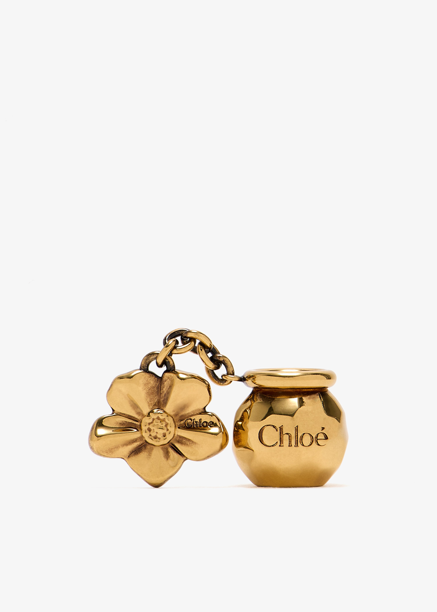 

Sphere Flower Dice Bracelet bag charm, Gold