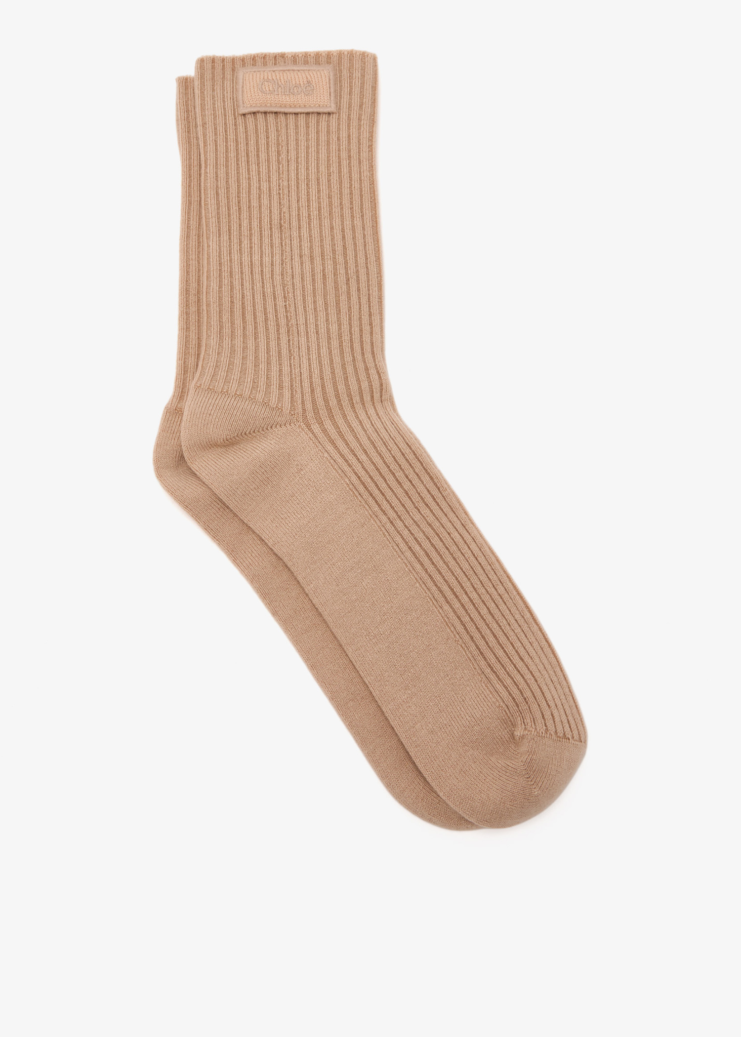 

Cashmere socks, Beige