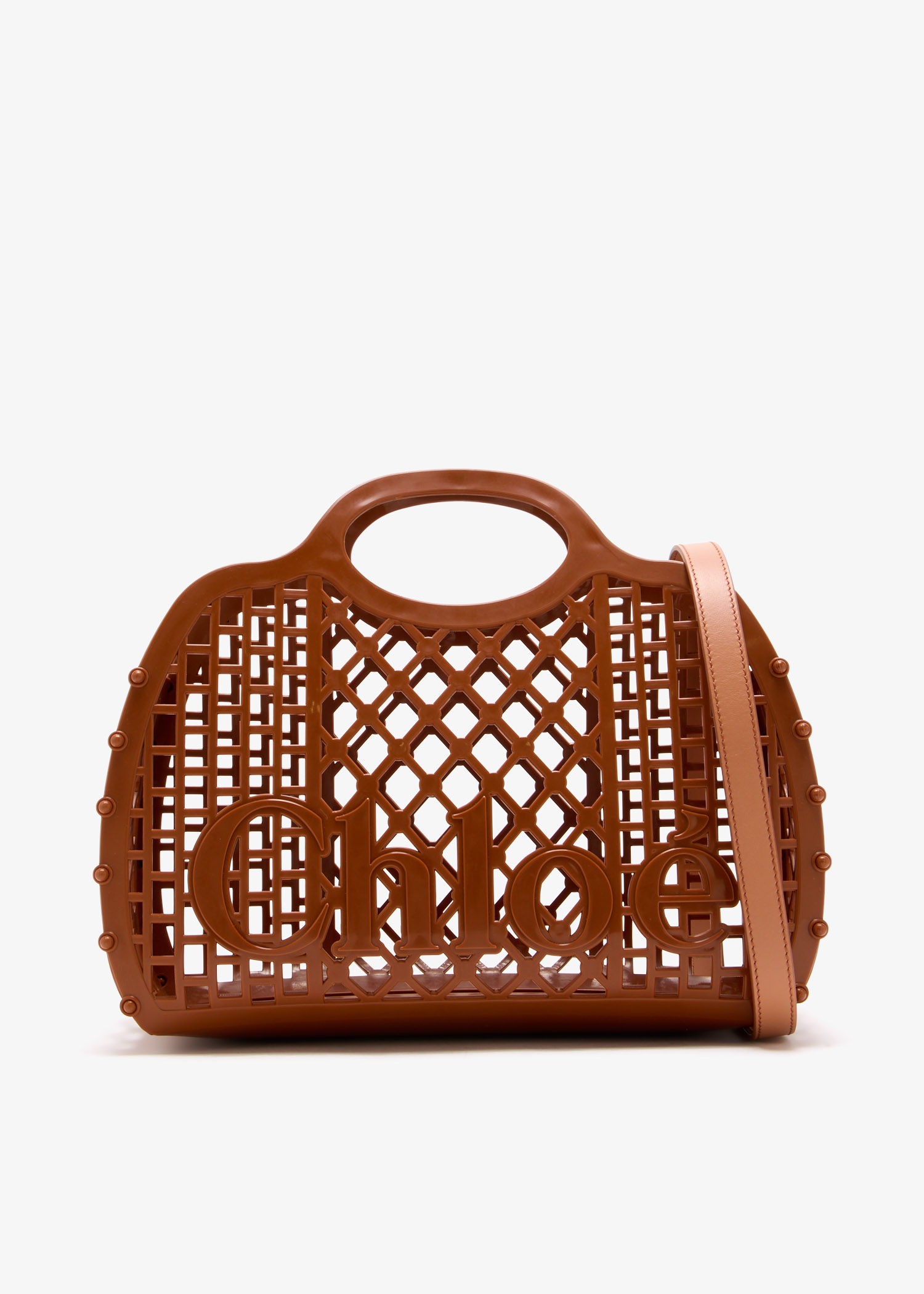 

Cage tote bag, Brown