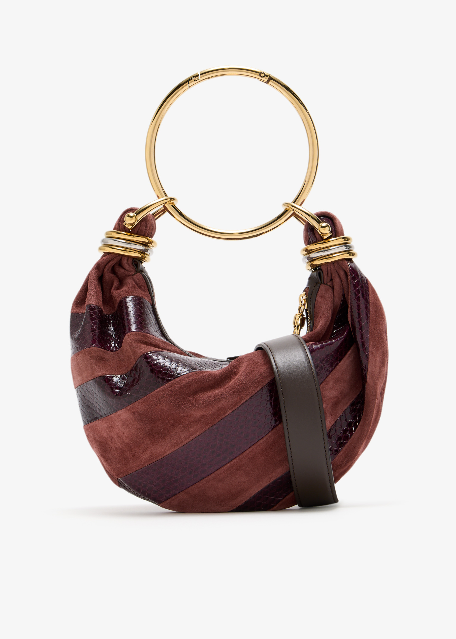 

Mini Bracelet hobo bag, Brown