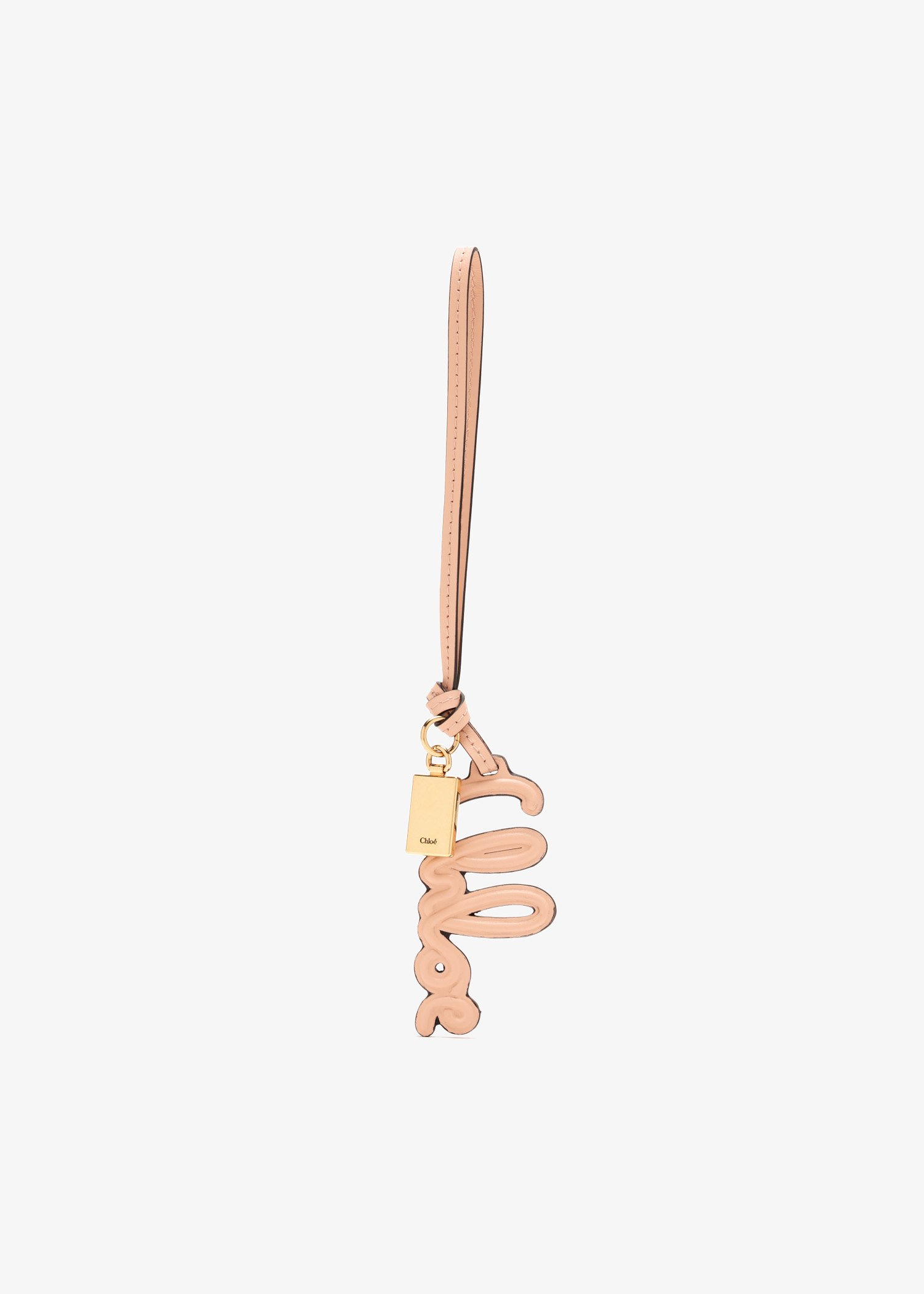 

Logo bag charm, Cream