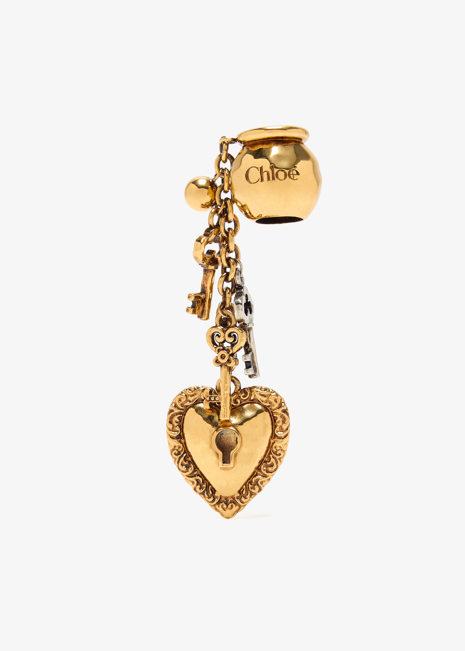 

Sphere Key Dice bag charm, Gold