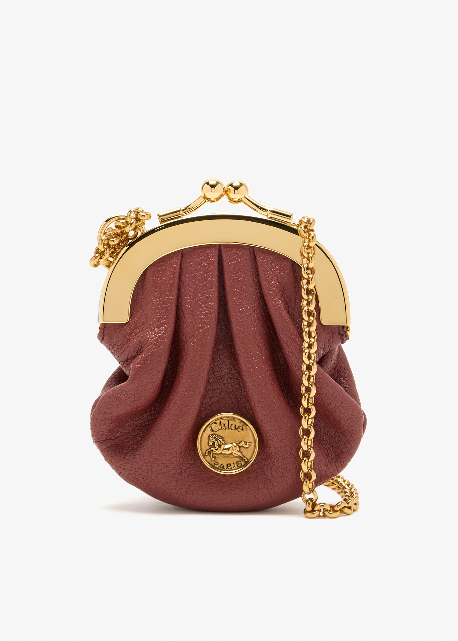 

Micro Horse Medal coin purse, Burgundy
