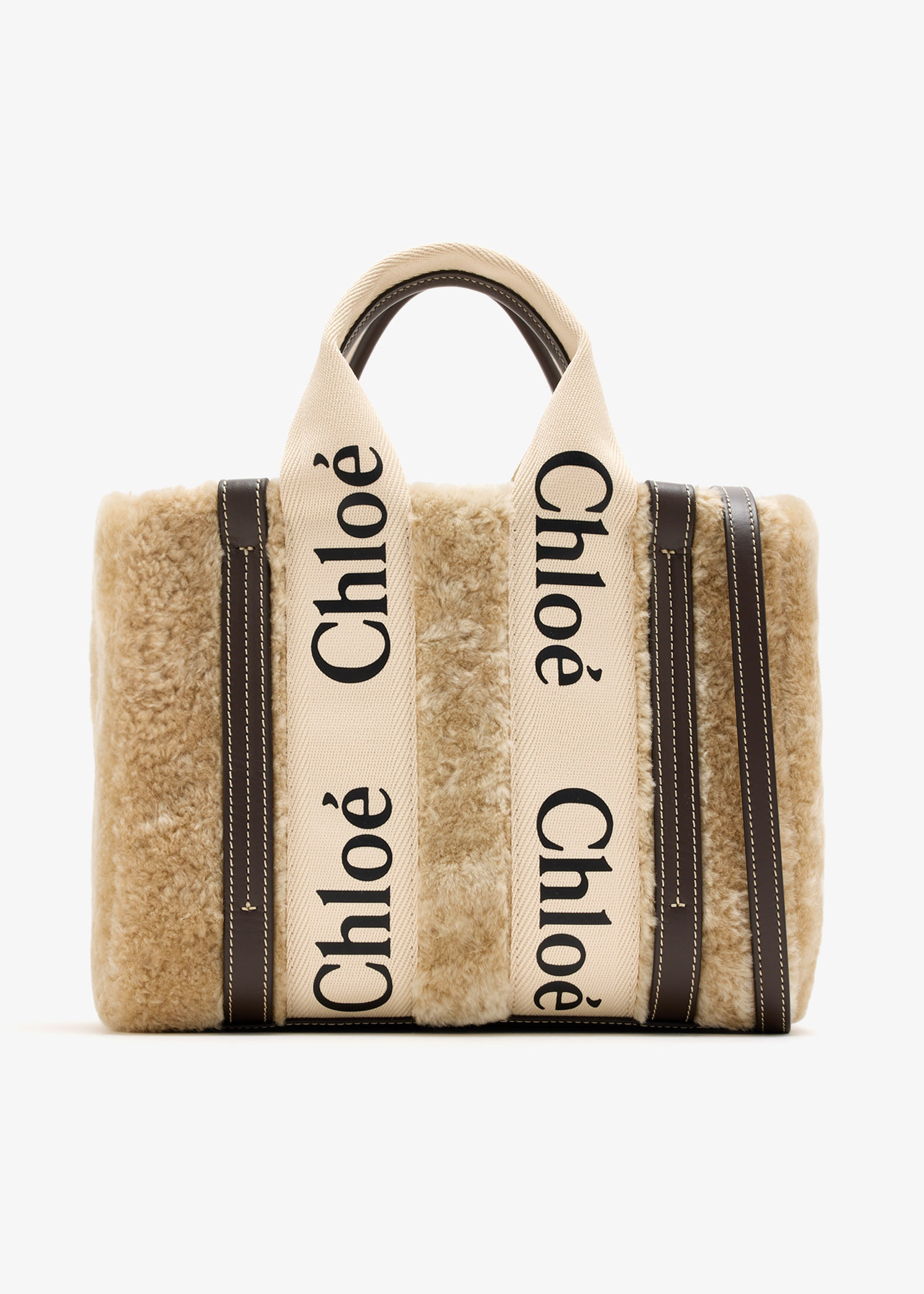 

Woody small tote bag, Beige