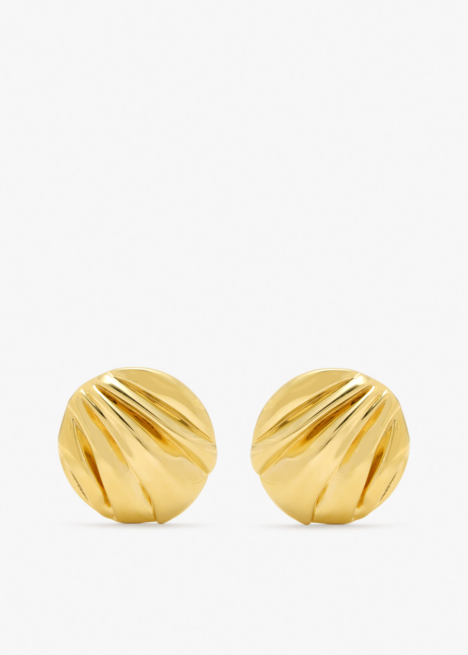 

Pleats earrings, Gold