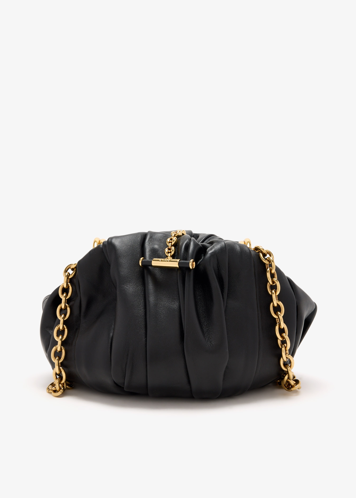 

Plissé shoulder bag, Black