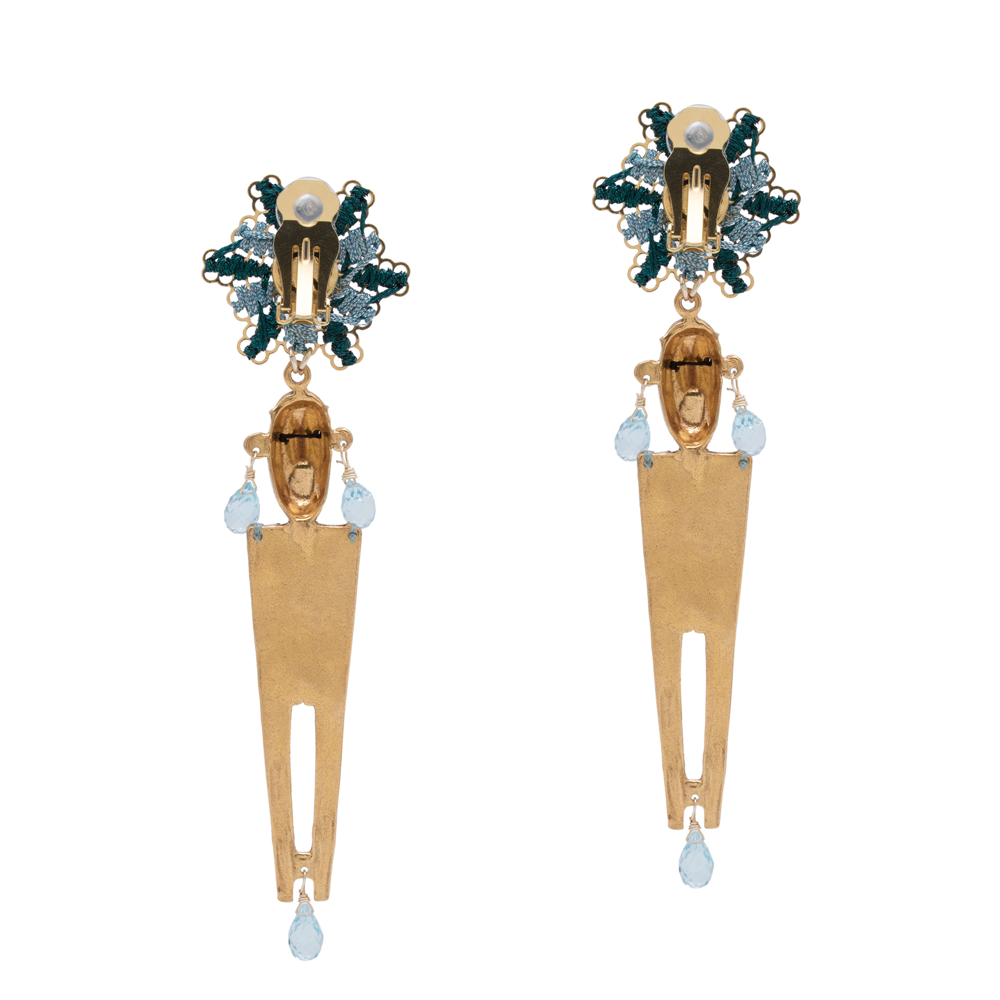 

Muisca Mom earrings, Blue