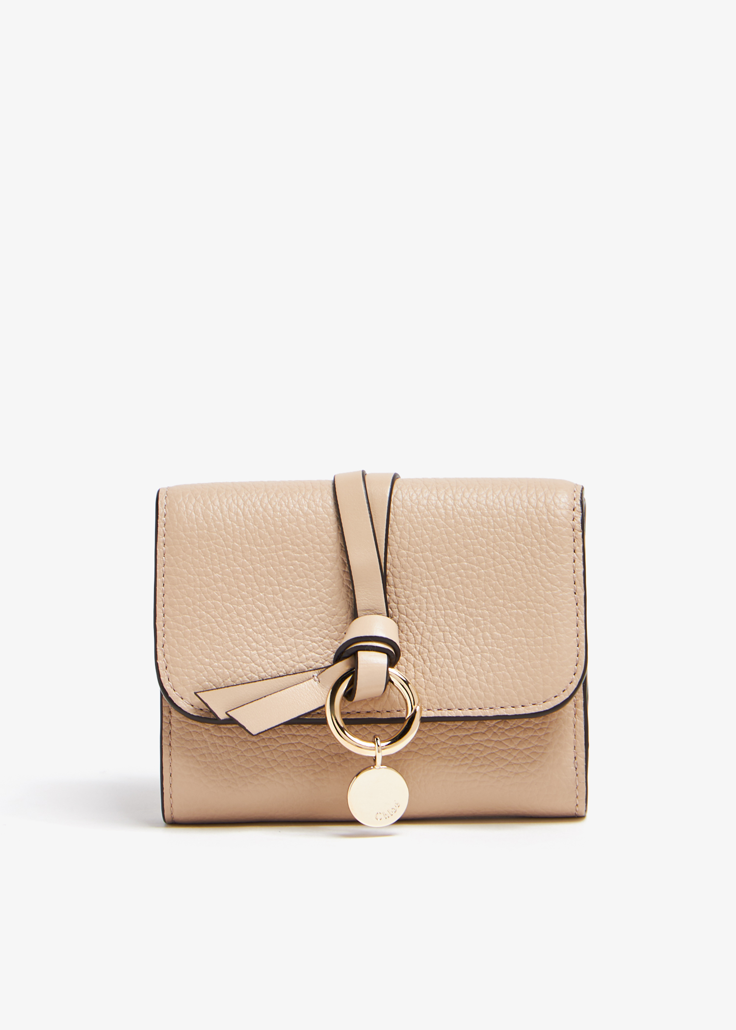 

Small Alphabet tri-fold wallet, Beige