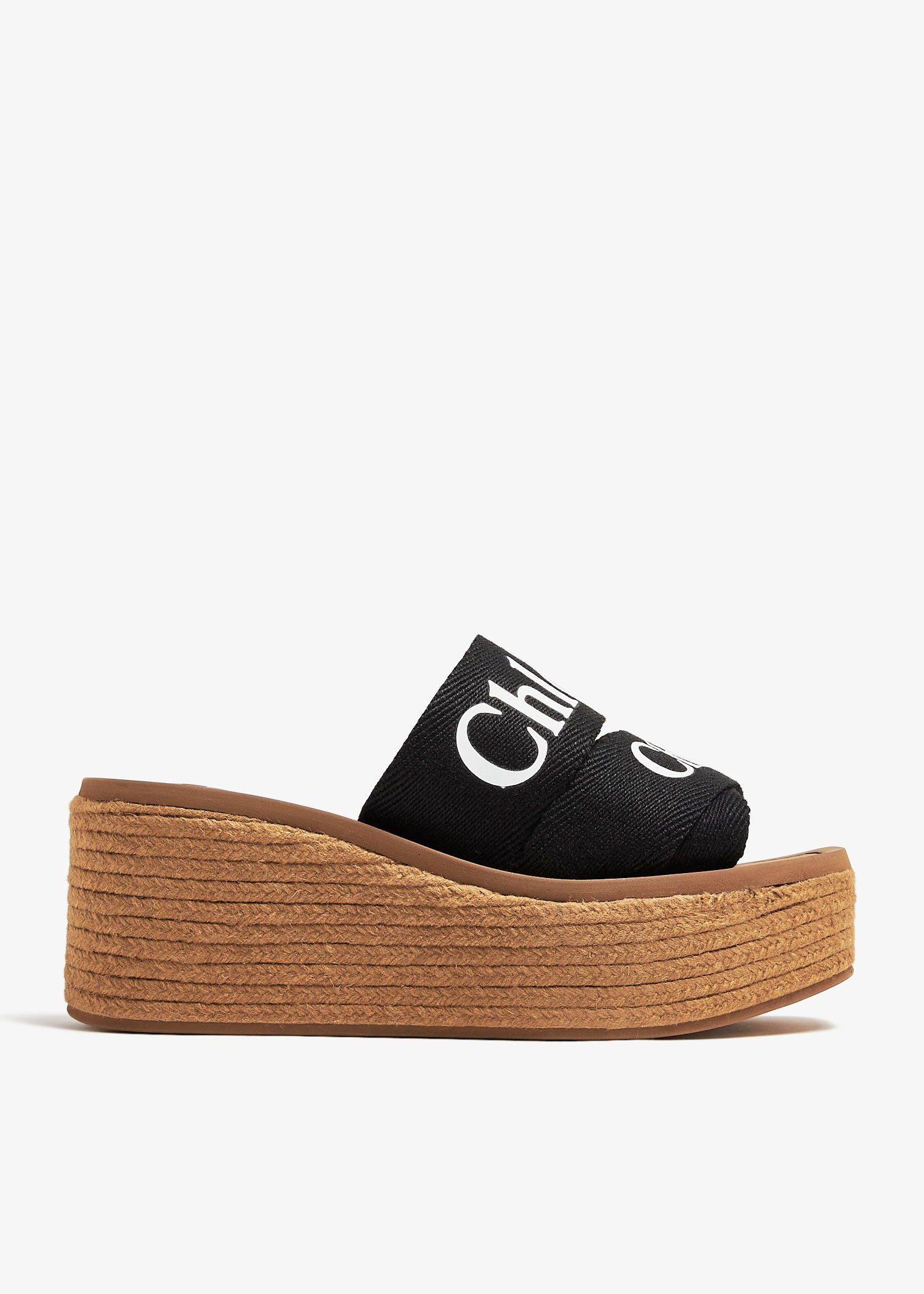 

Woody wedge espadrilles, Black