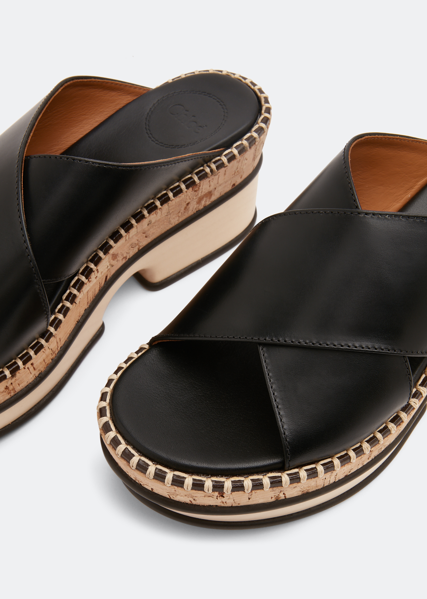 

Laia platform mules, Black