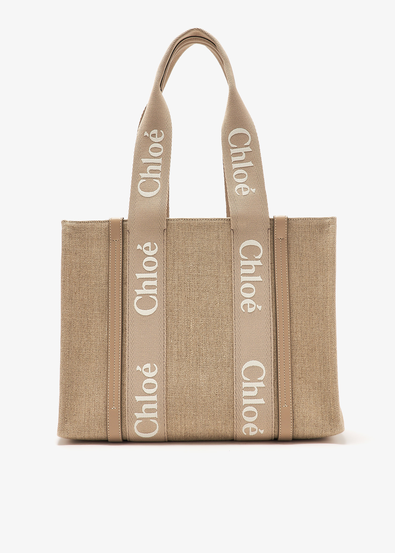 

Woody medium tote bag, Beige