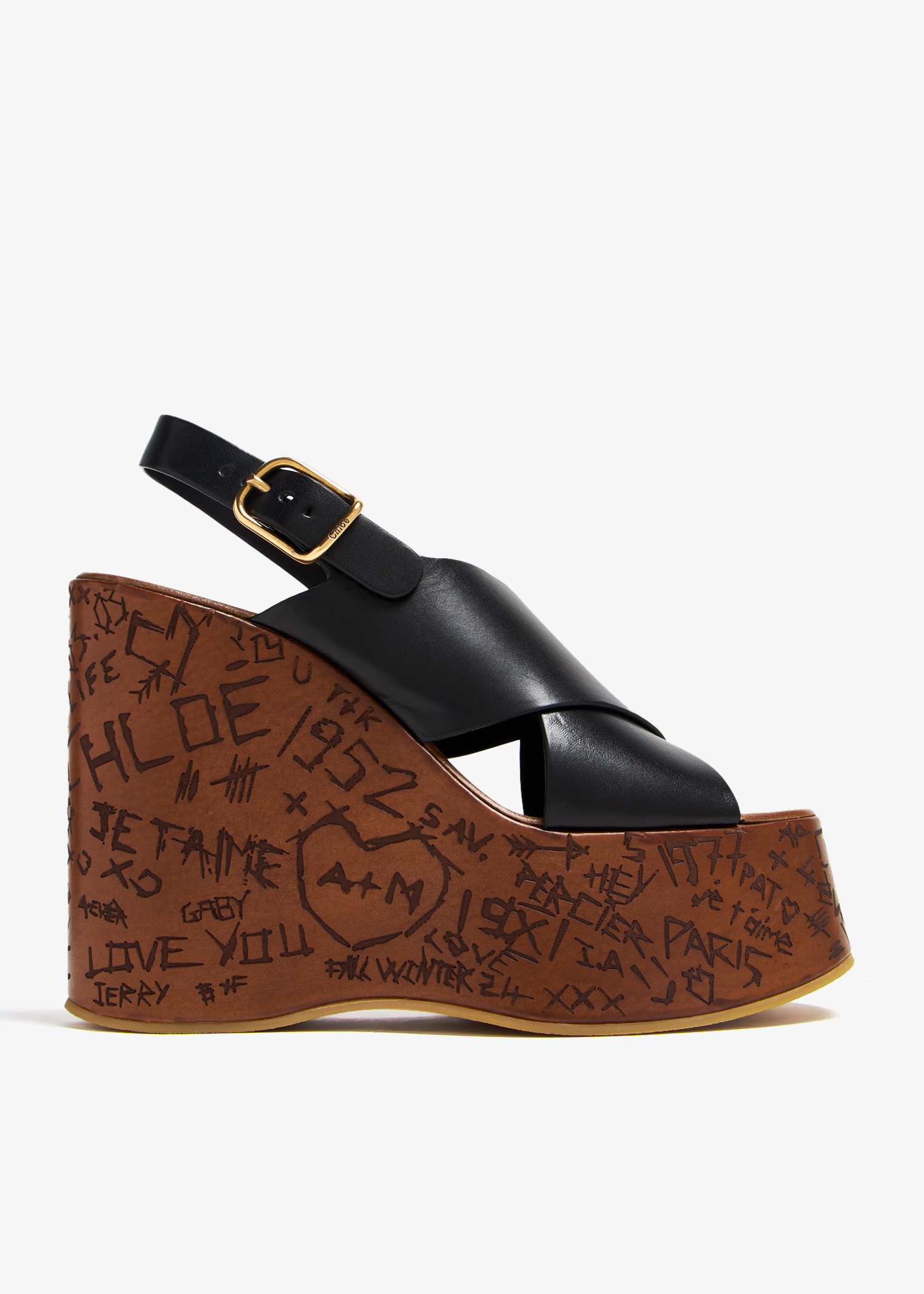 

Maxime wedge sandals, Black