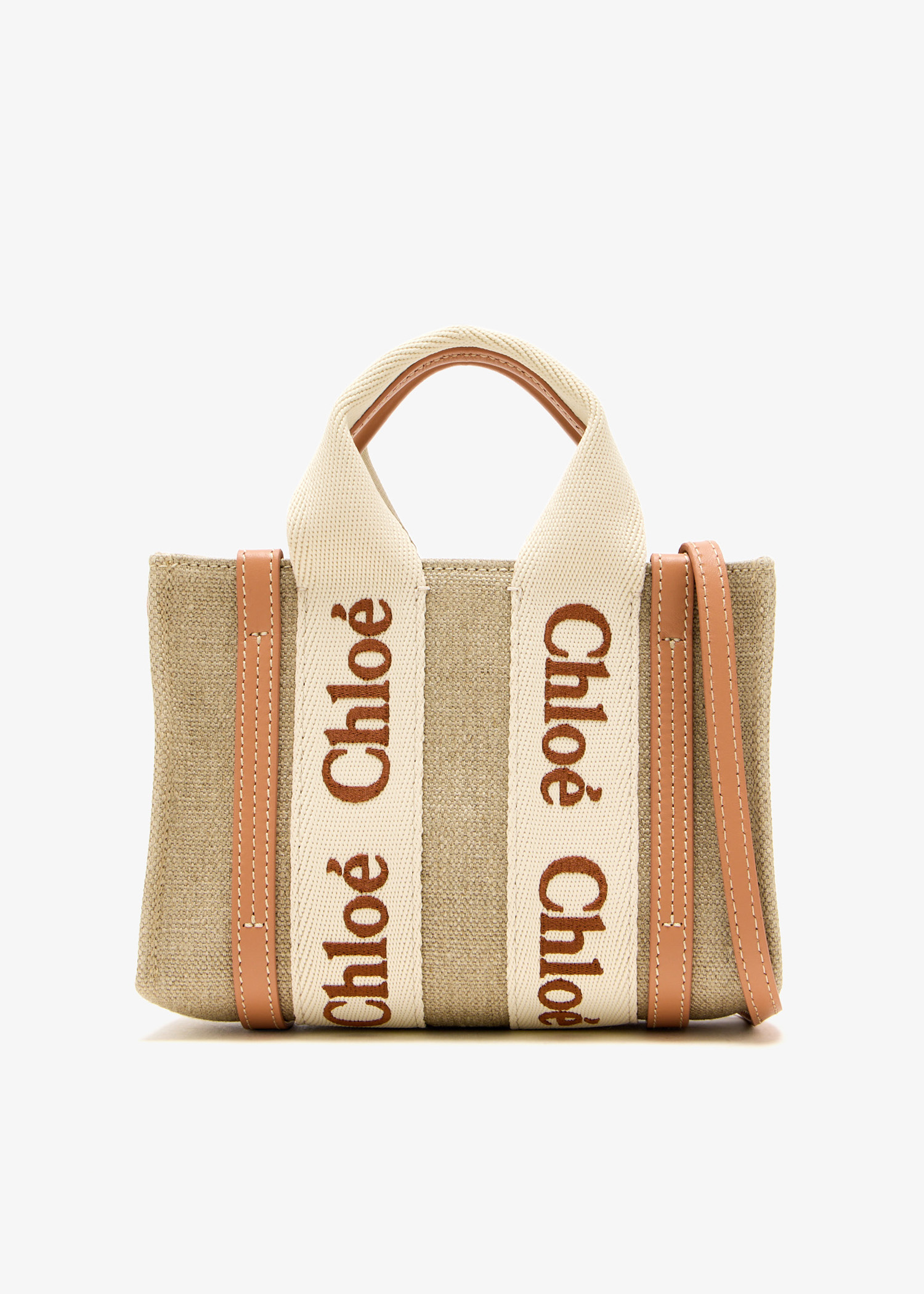 

Woody mini tote bag, Beige