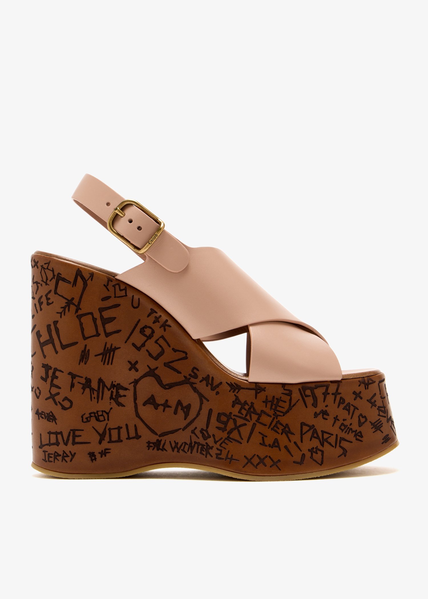 

Maxime wedge sandals, Pink