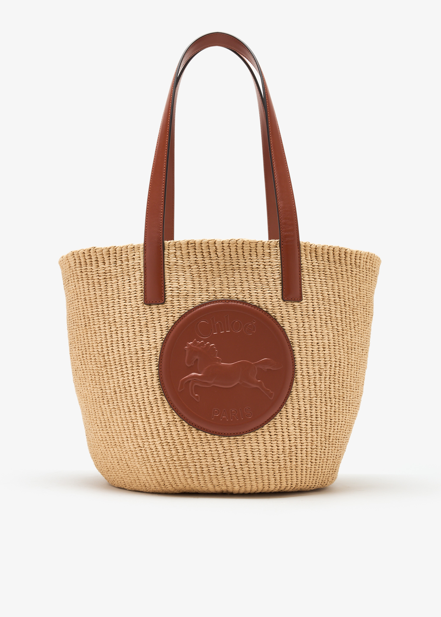 

Large Horse Medal Basket, Beige