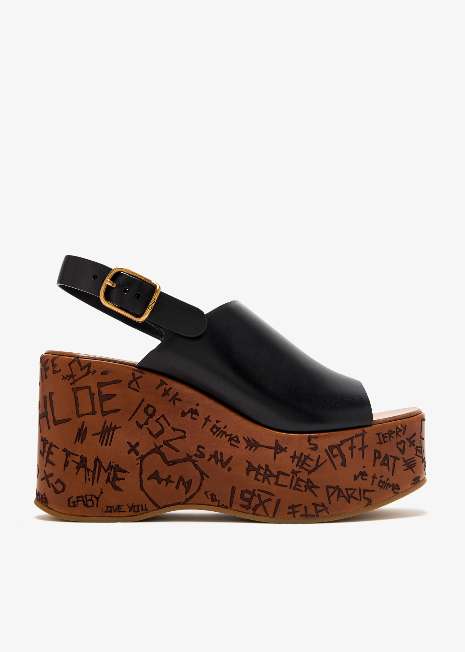 

Maxime wedge sandals, Black