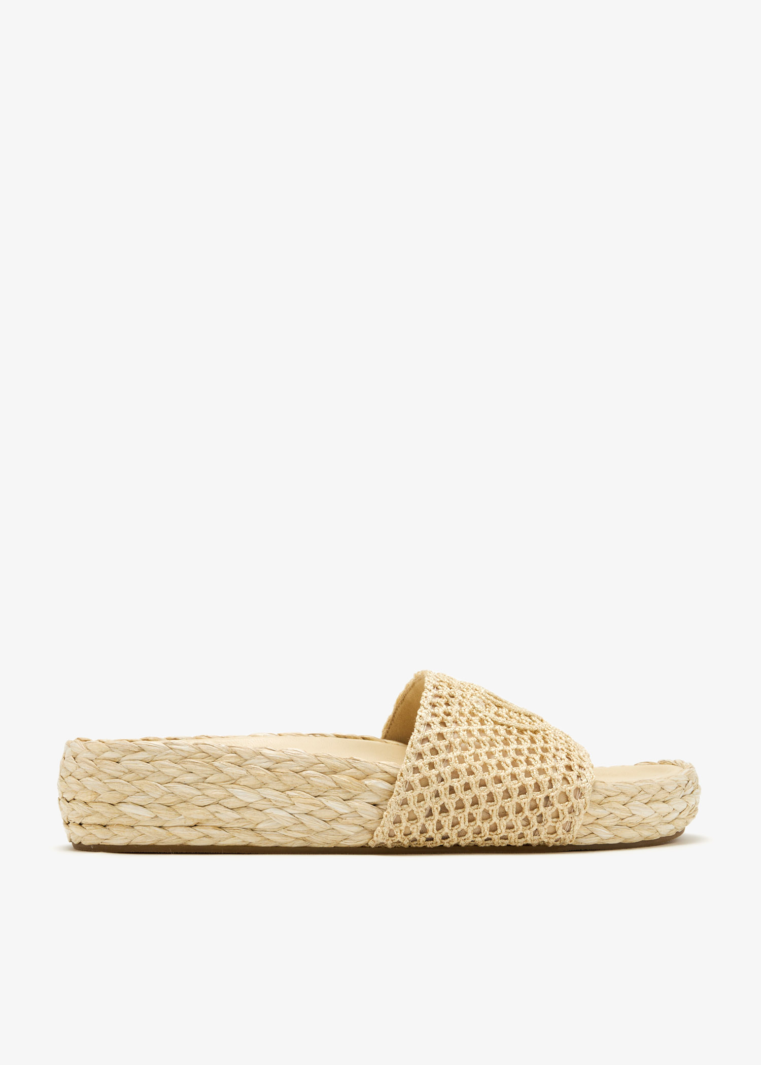 

Isla slide sandals, Beige