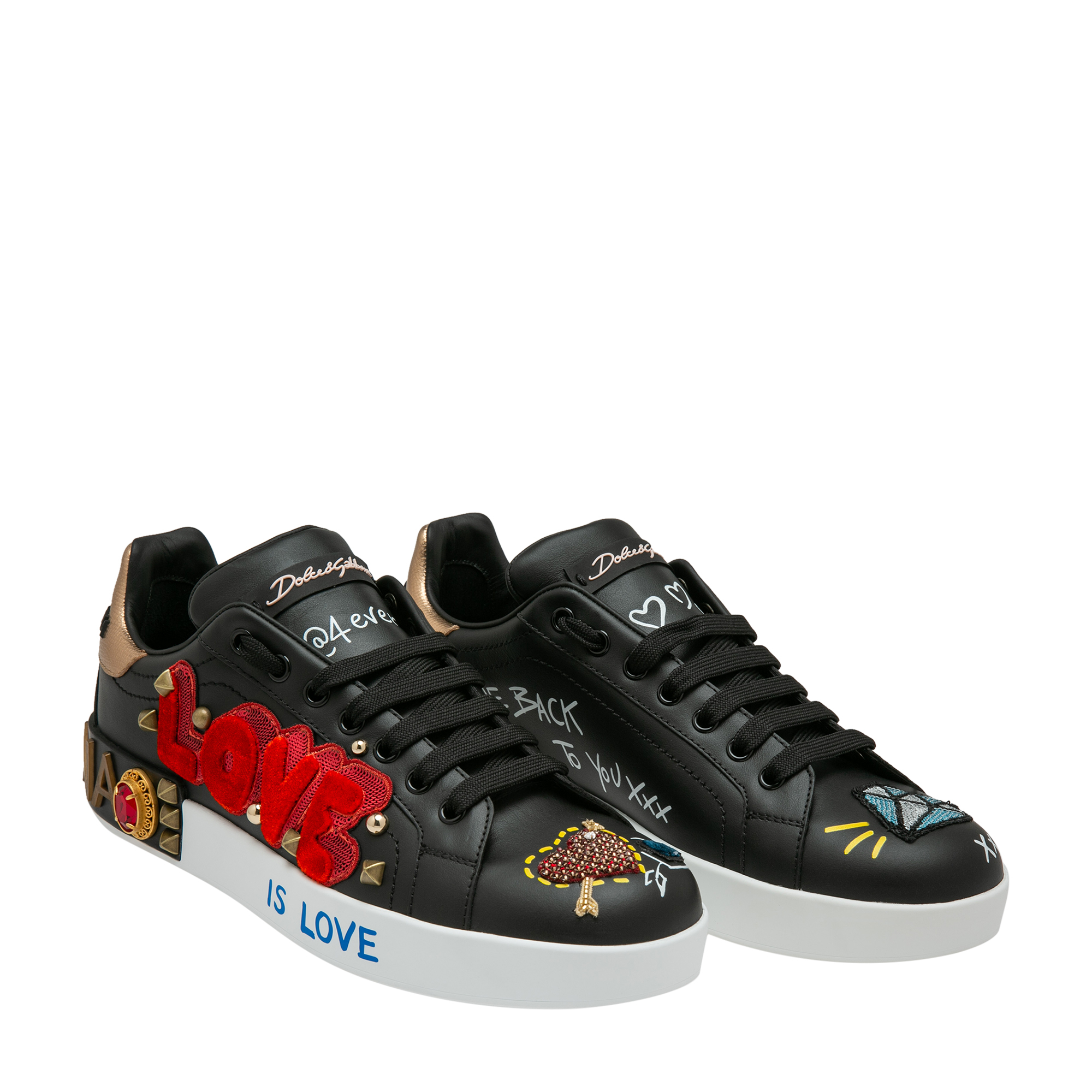

Leather sneakers, Black