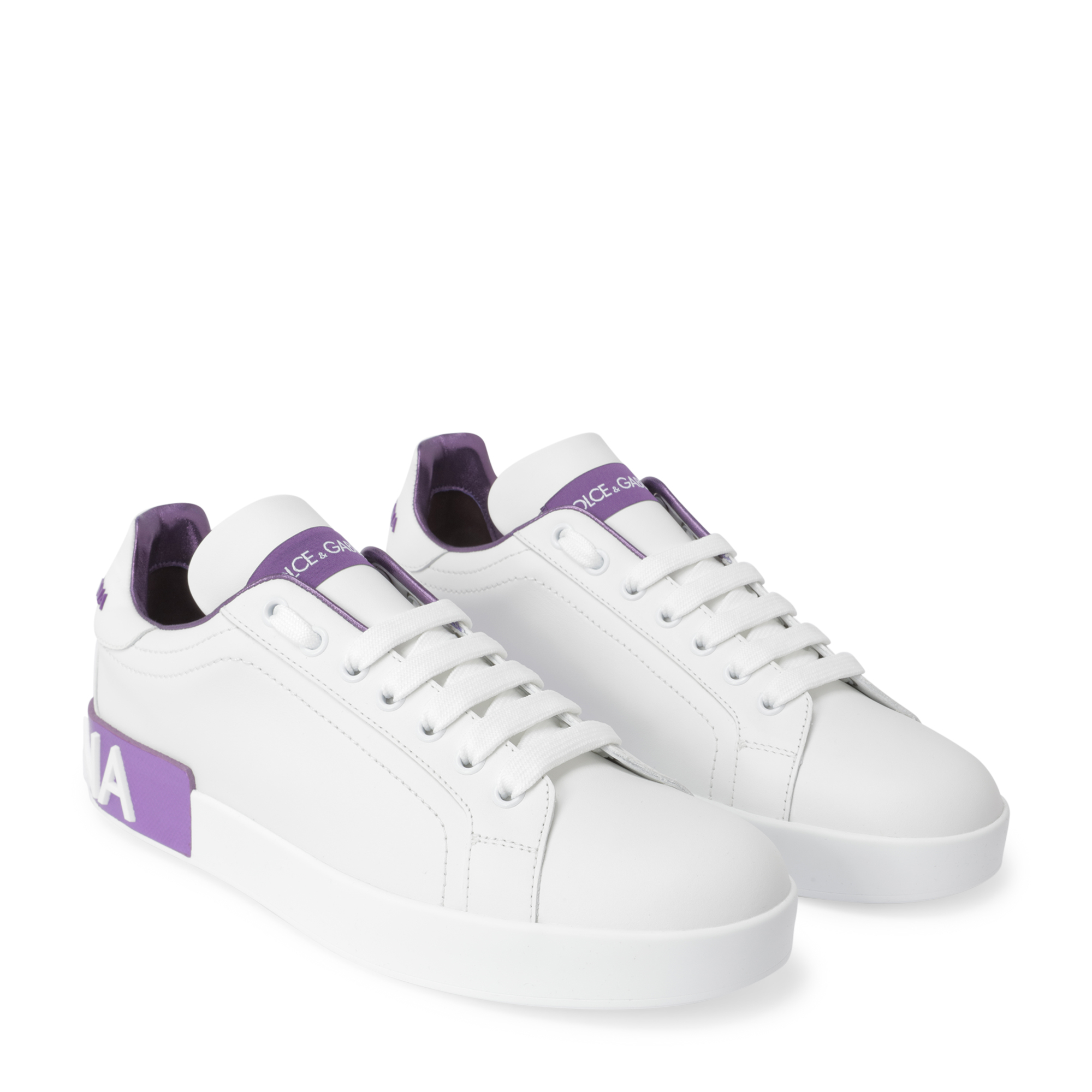 

Portofino leather sneakers, White