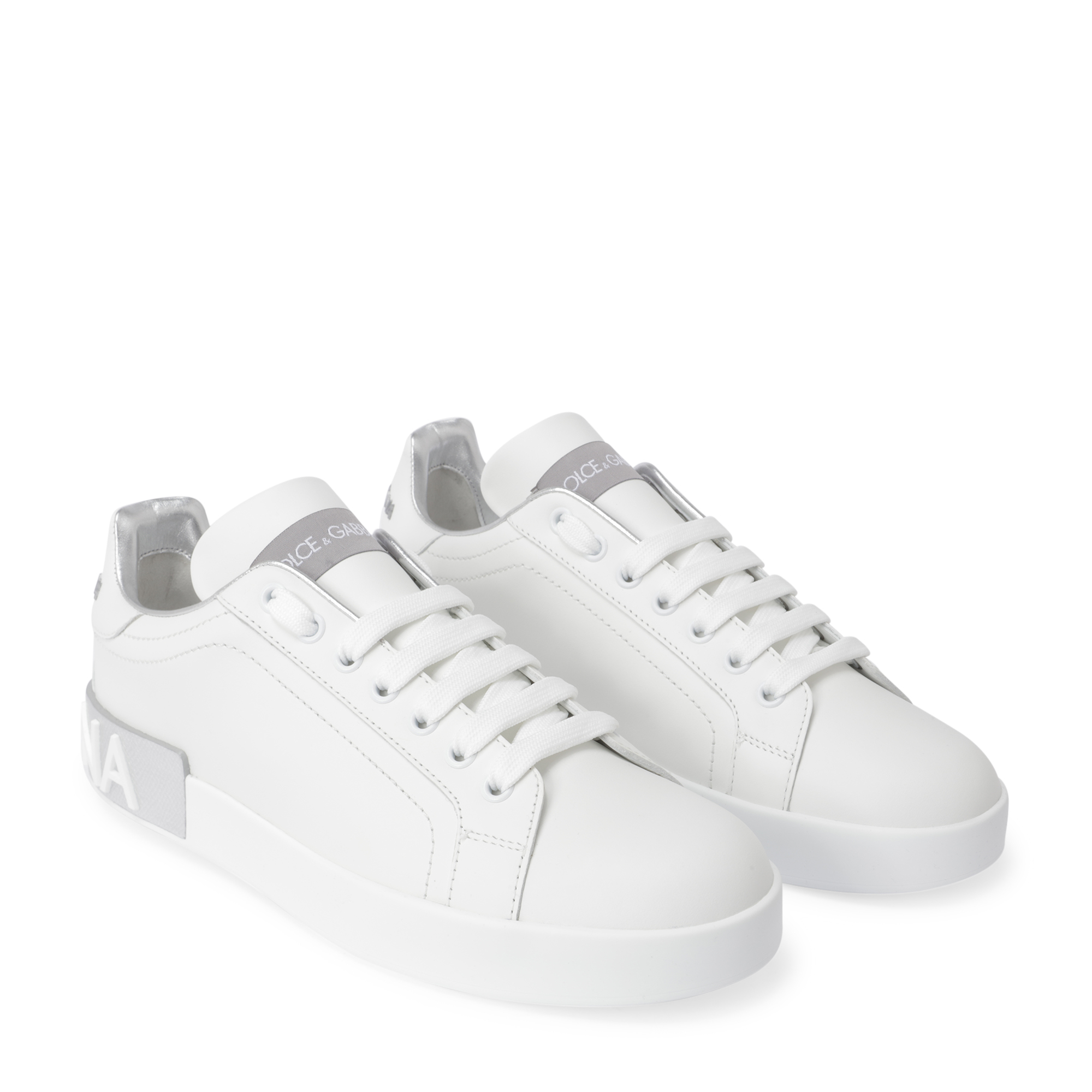 

Portofino leather sneakers, White