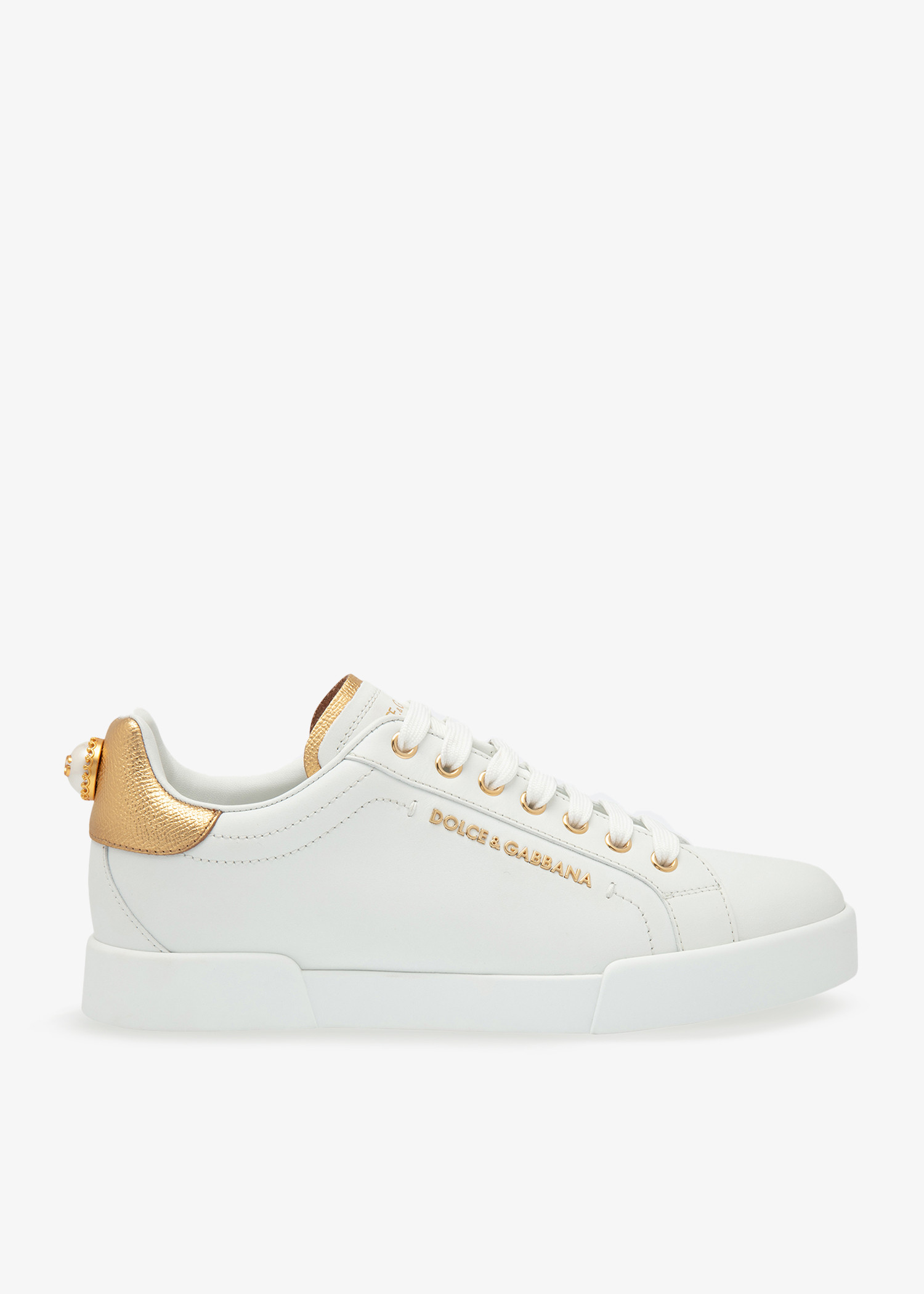 

Portofino calfskin sneakers, White