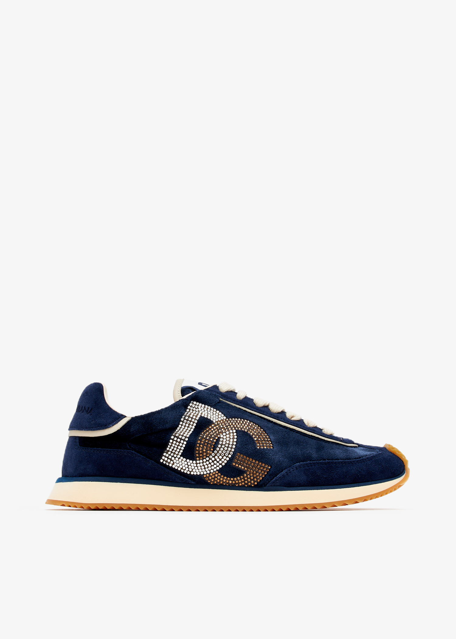 

Mixed-material DG Cushion sneakers, Navy