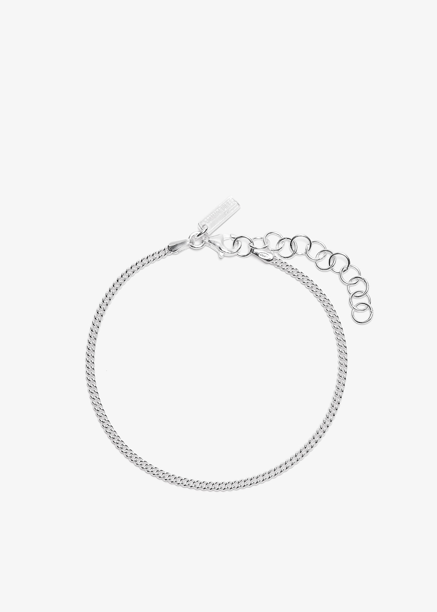 

Mini curb bracelet, Silver