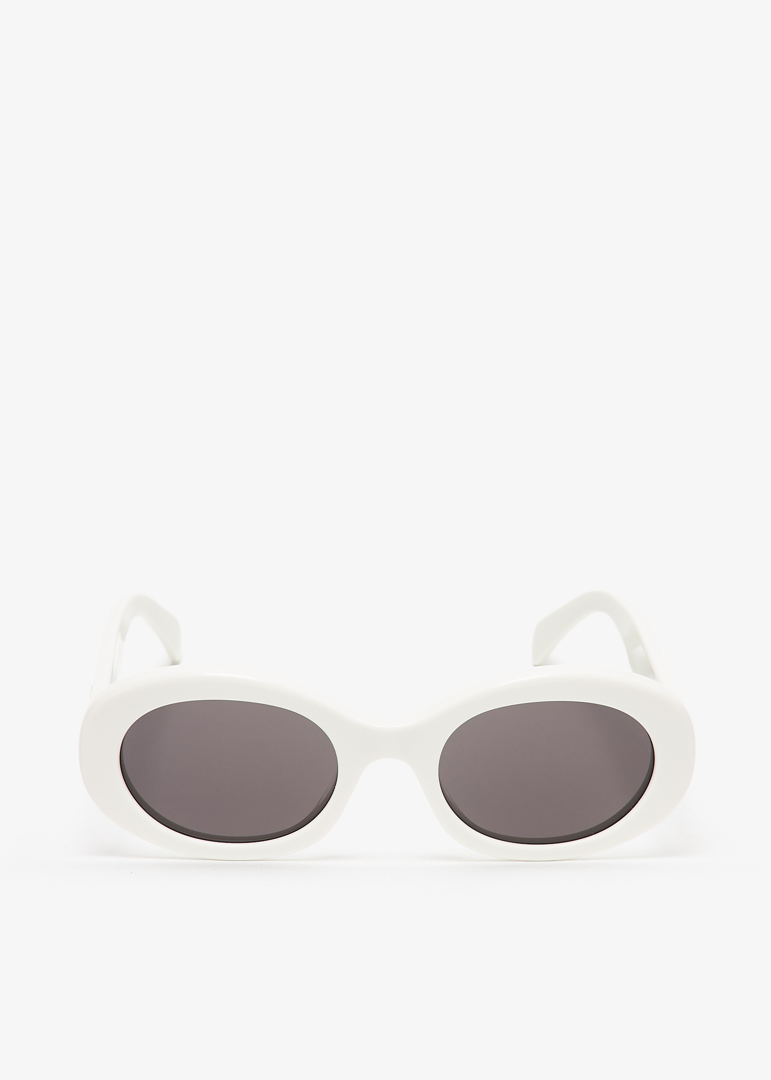 

Triomphe round sunglasses, White