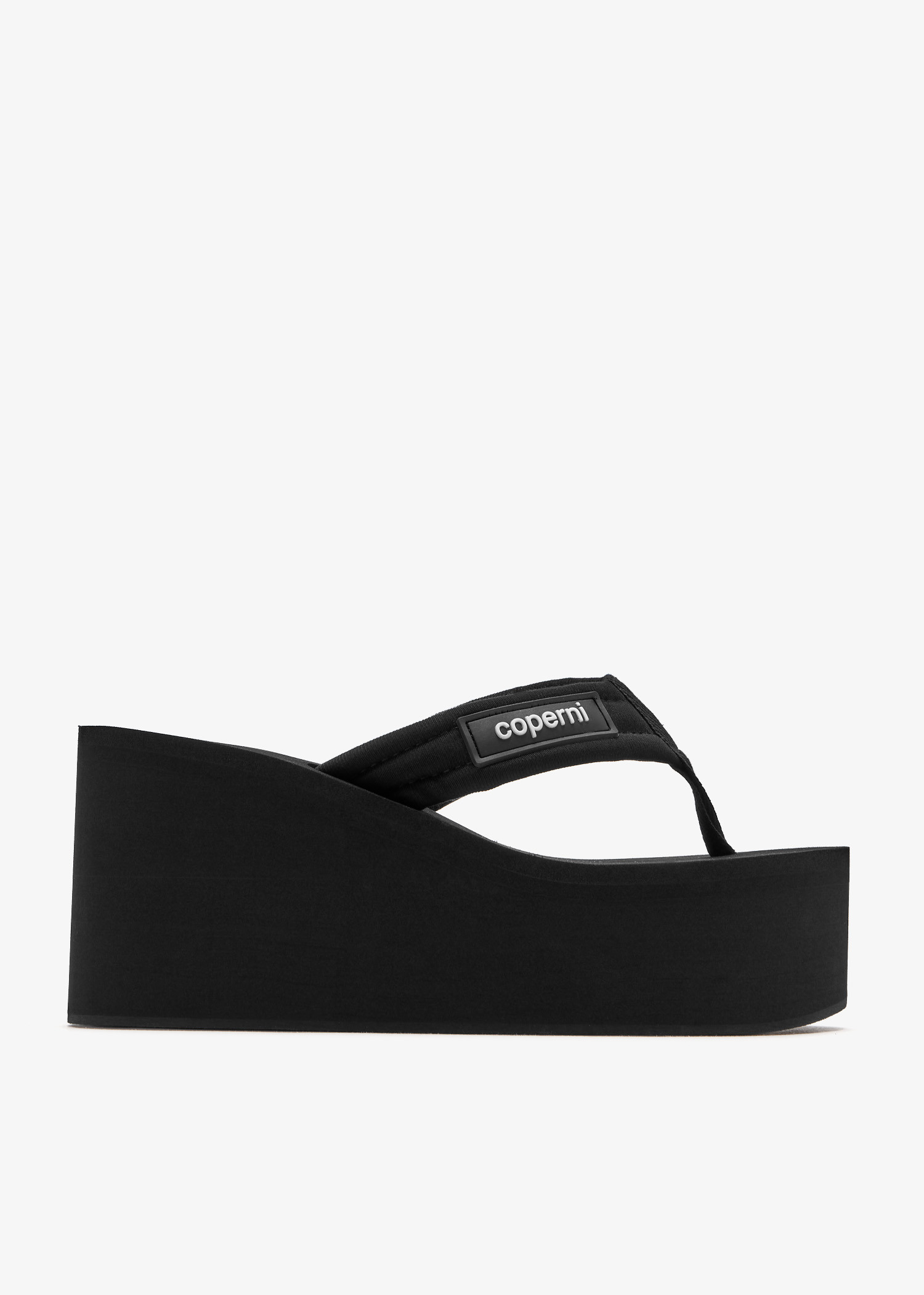 

Branded wedge sandals, Black