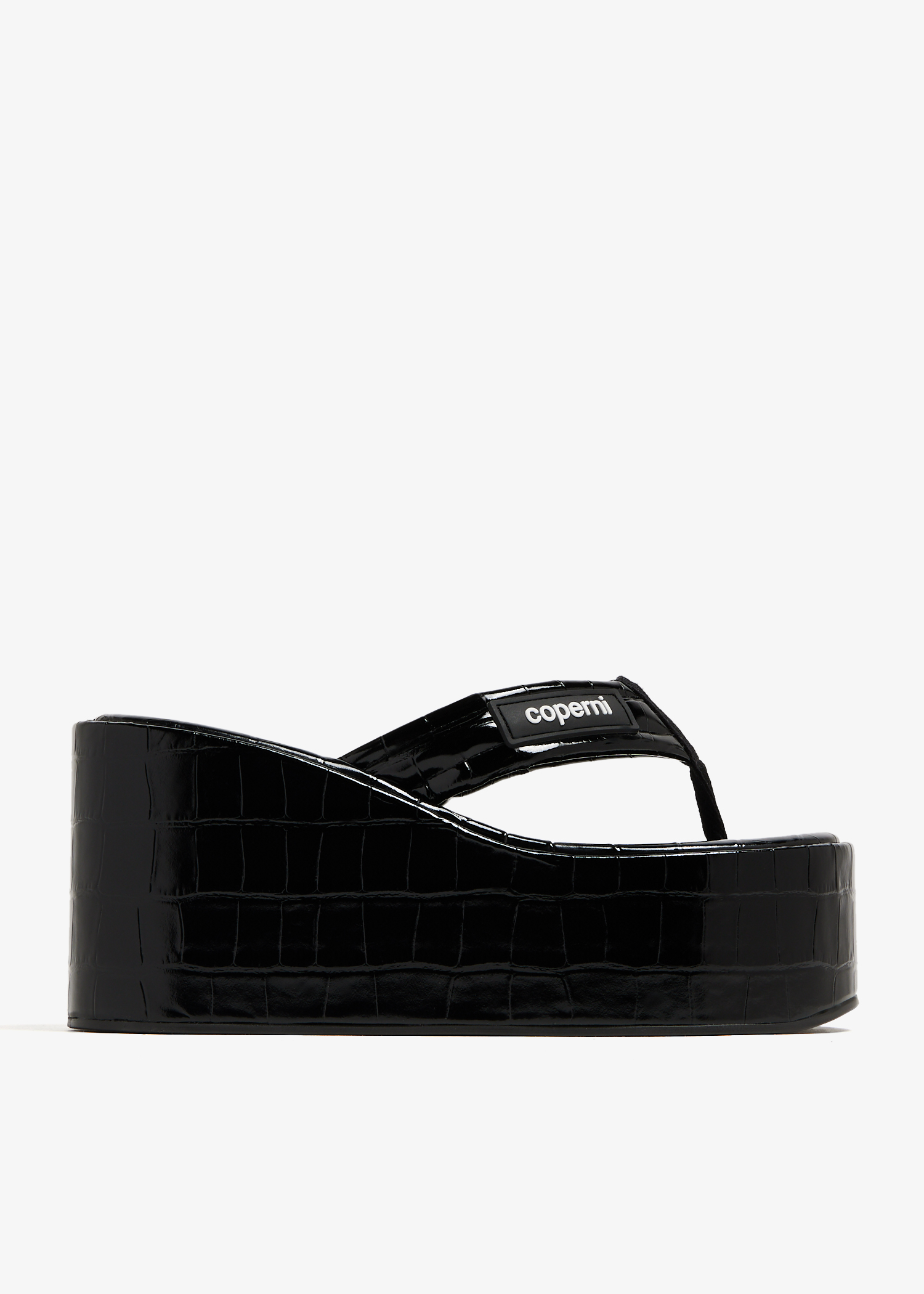 

Branded wedge sandals, Black