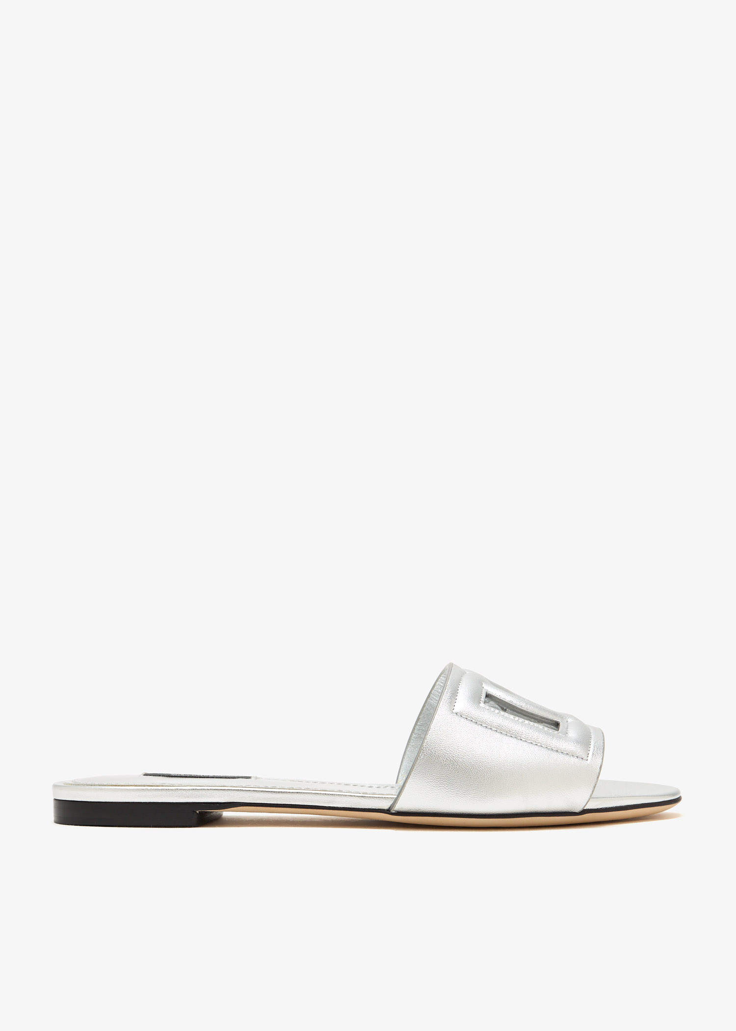 

Exclusive Bianca embossed slippers, Silver