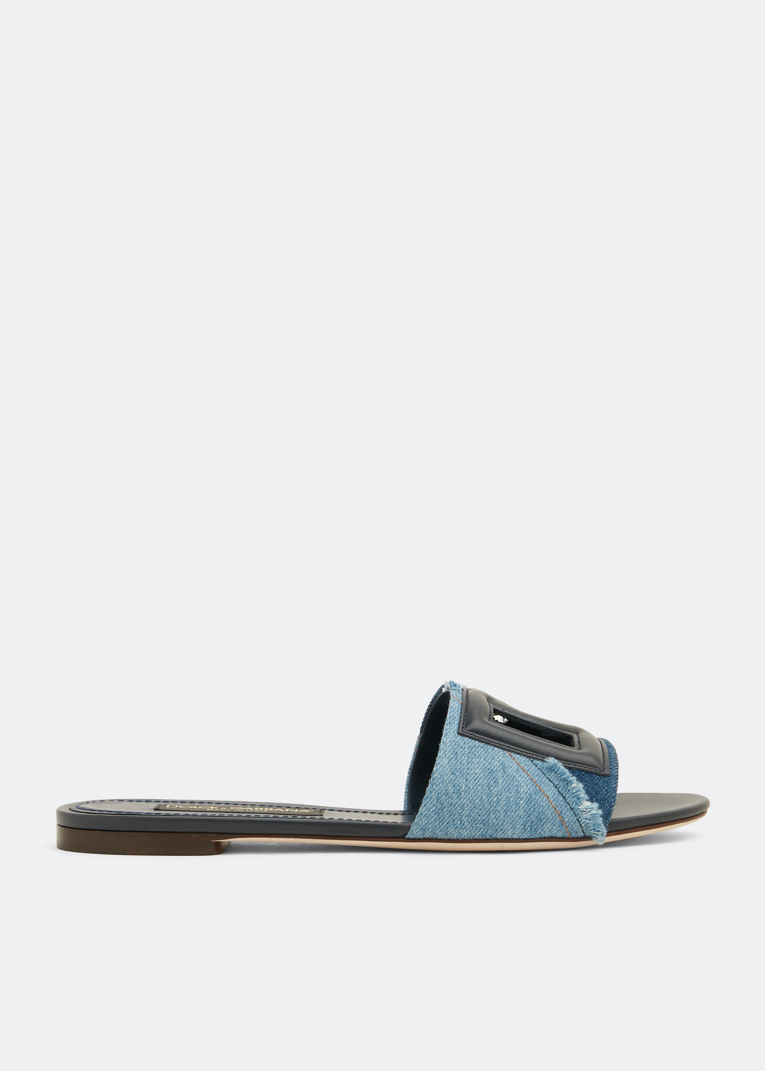 

DG logo denim sandals, Blue