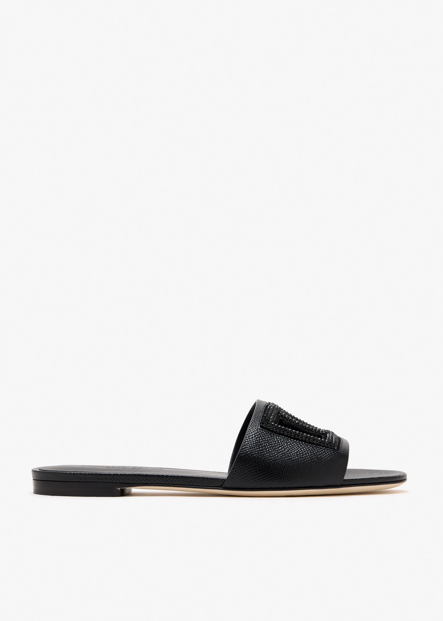 

DG Embellished slide sandals, Black