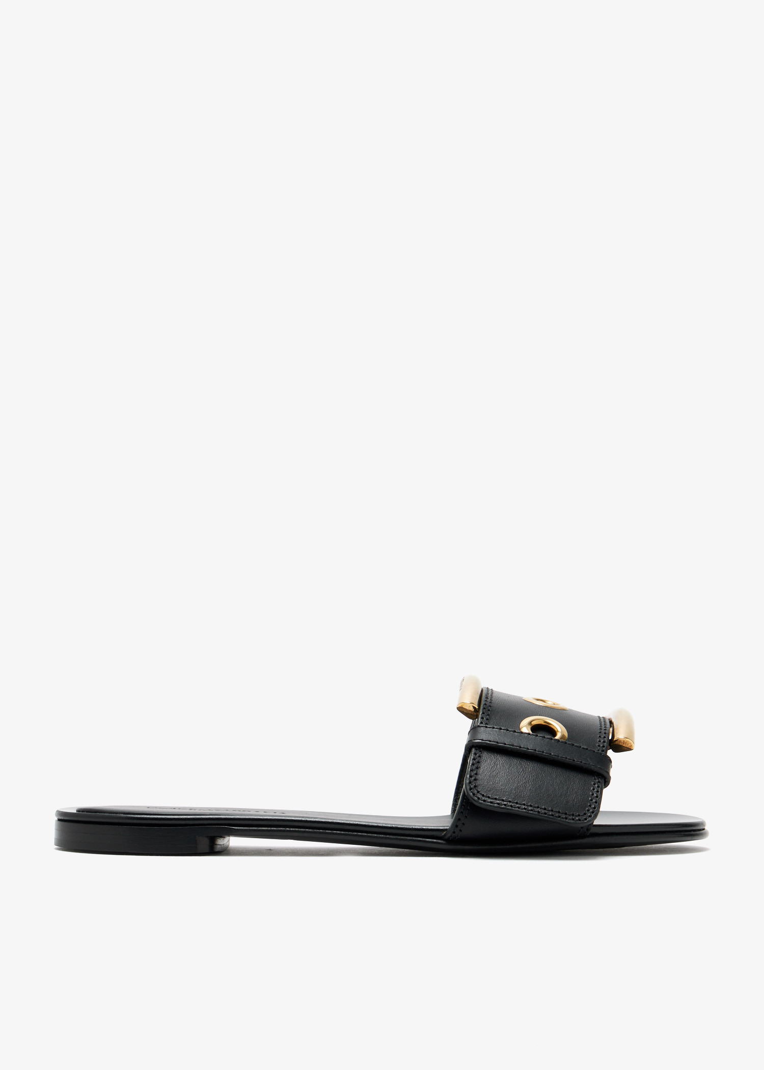 

Buckle flat sandals, Black