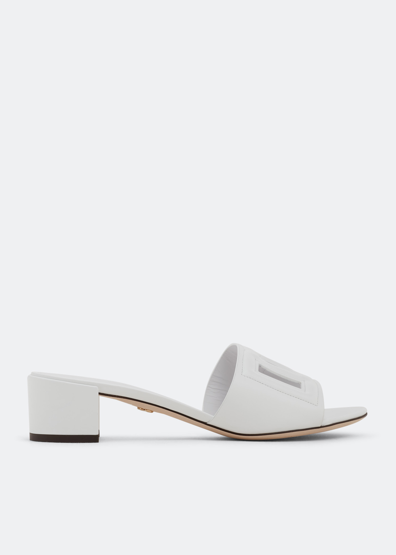 

DG Millennials logo mules, White