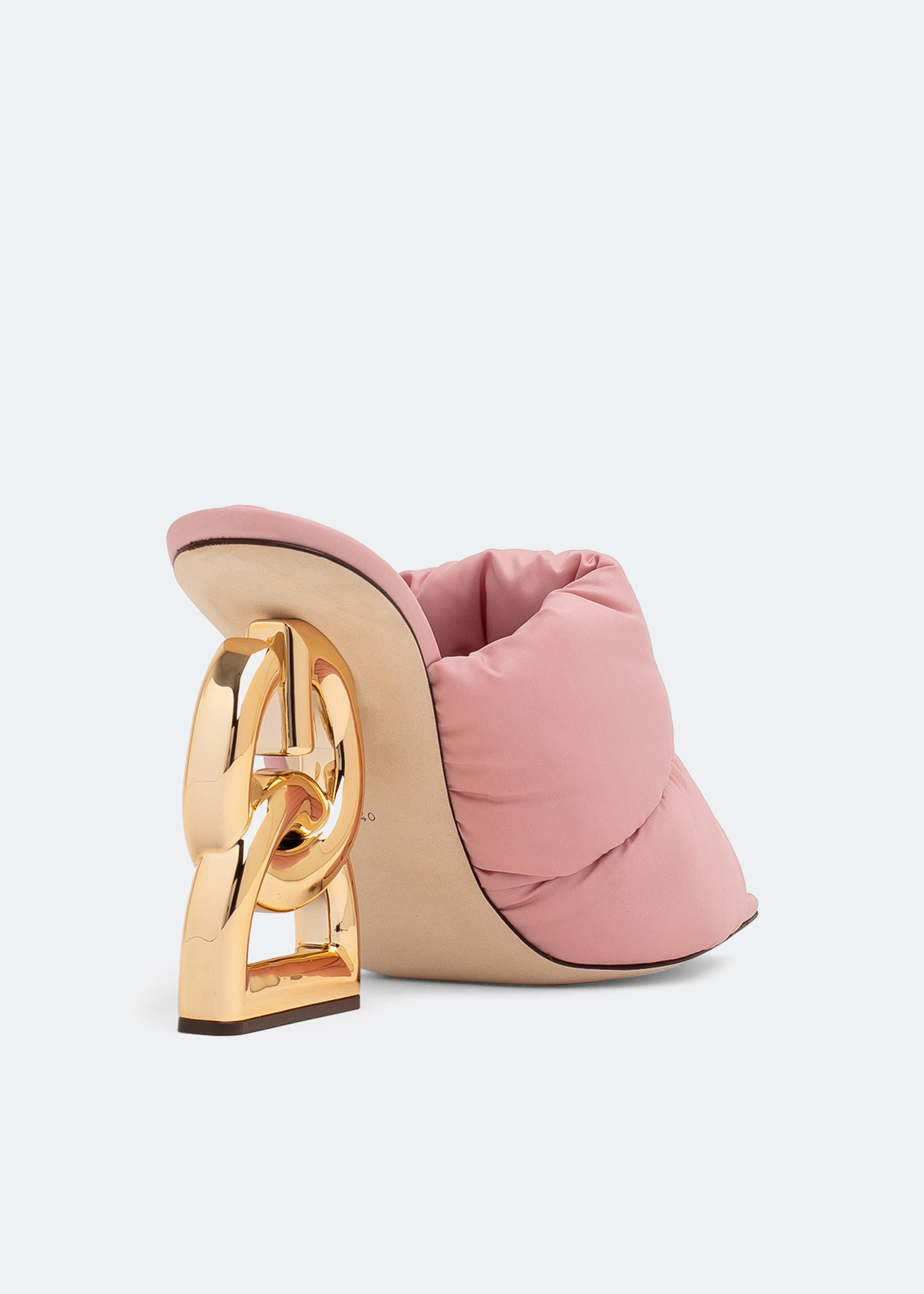 

Down-padded mules, Pink