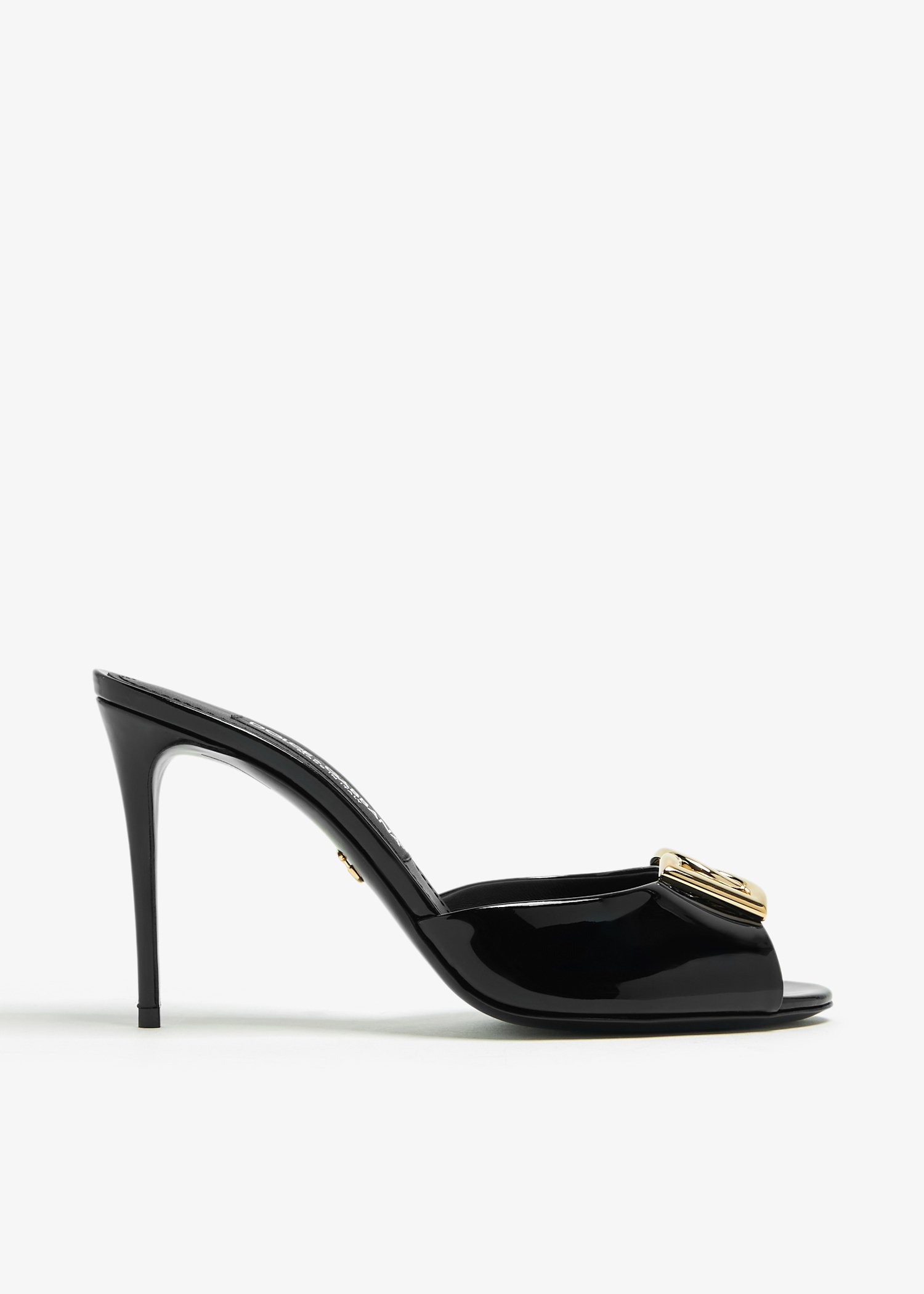 

DG patent leather mules, Black