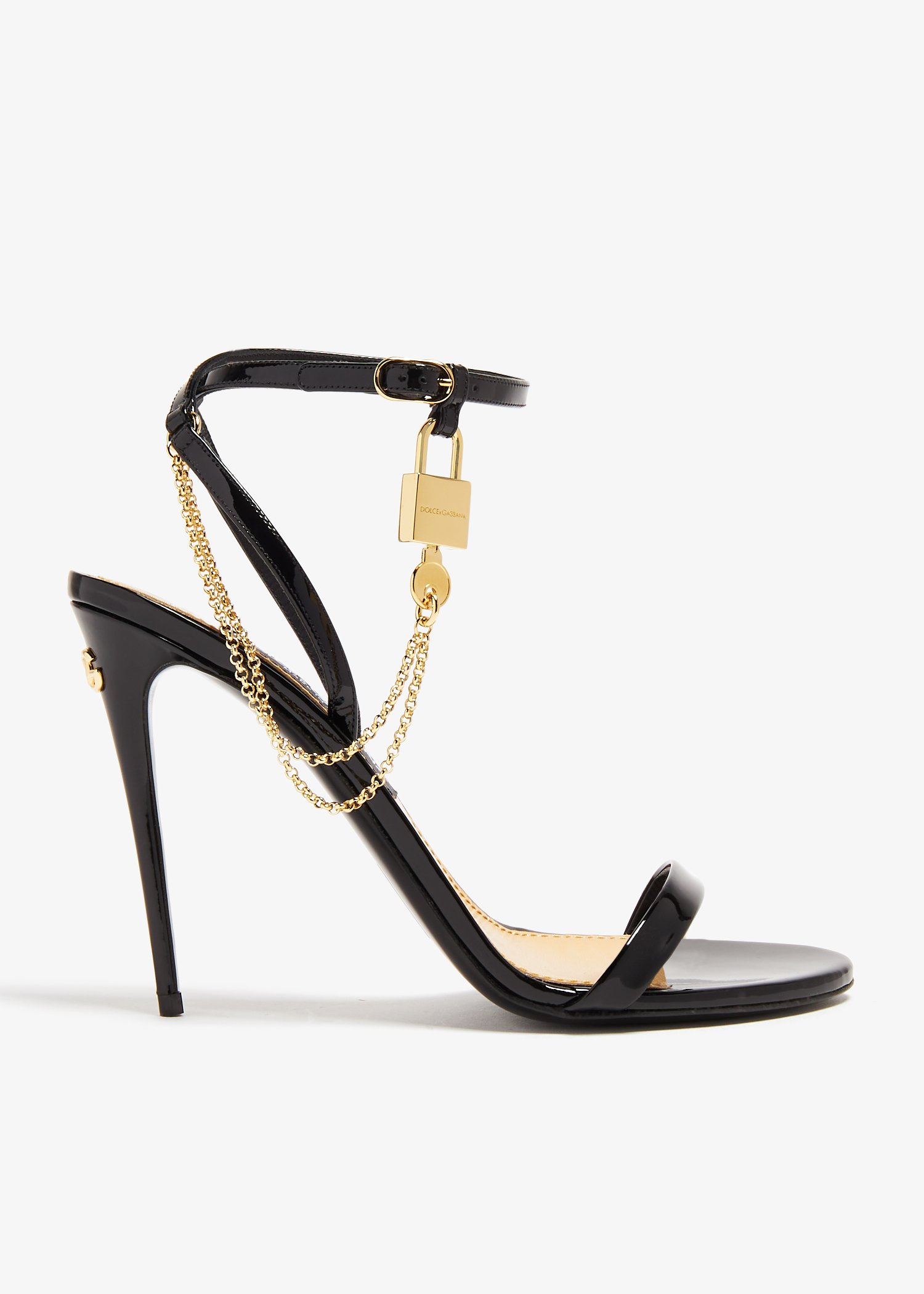 

Patent leather sandals, Black