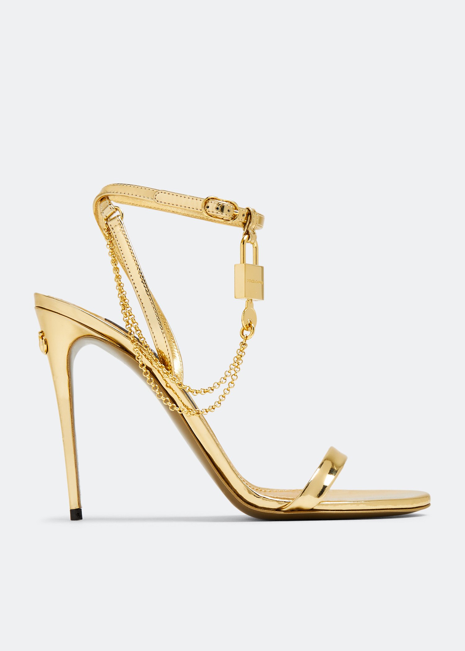 

Calfskin sandals, Gold