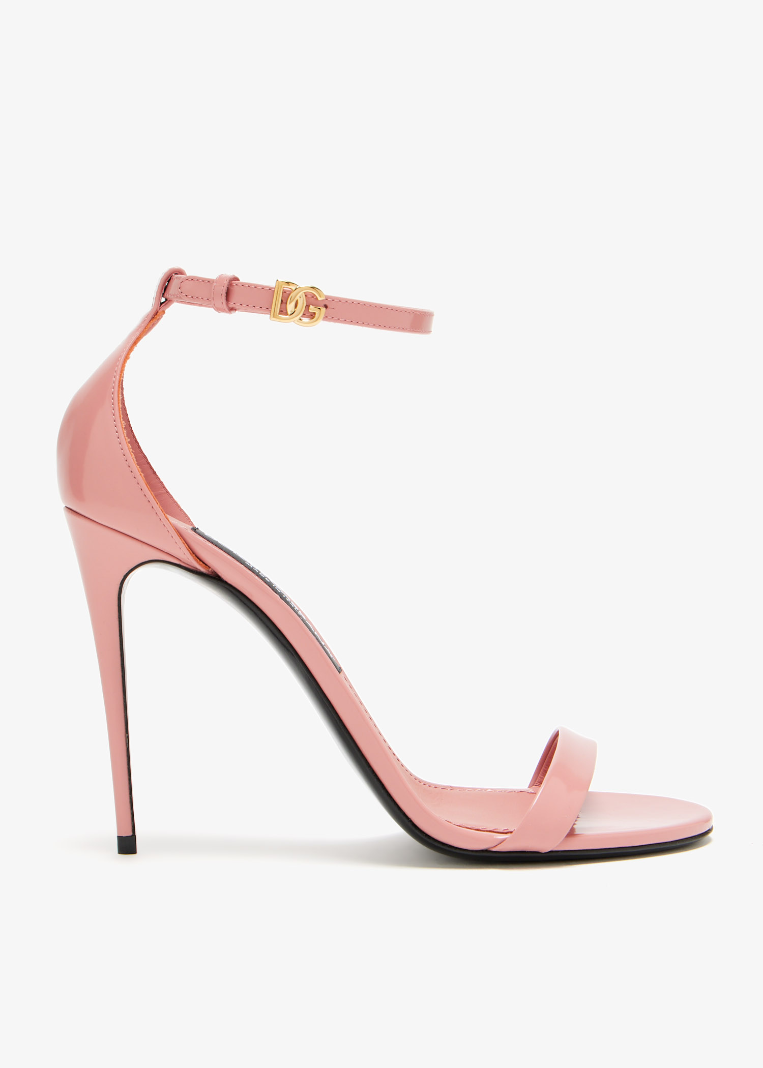 

Polished calfskin sandals, Pink