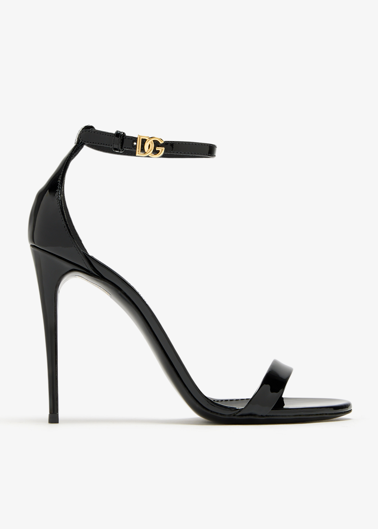 

Patent leather sandals, Black